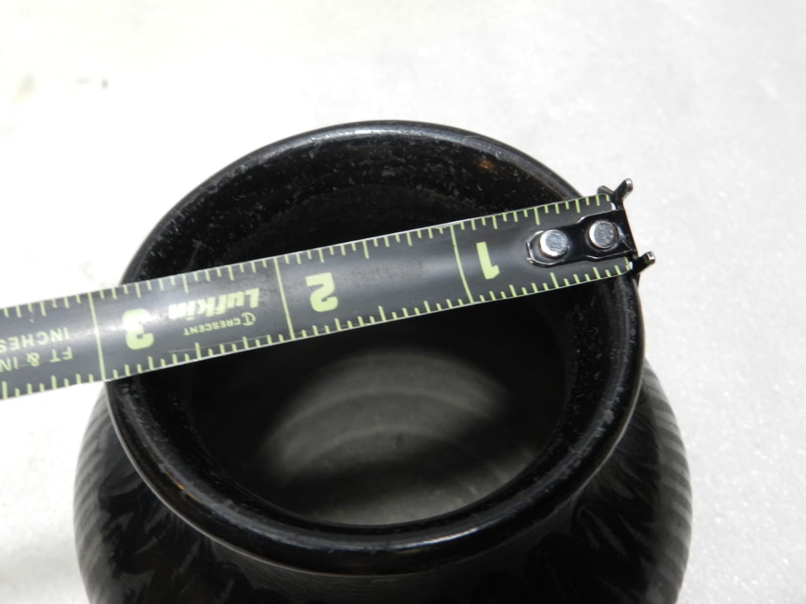 Vintage Black Pottery Vase von Istvan Fazekas aus Nadudvar 1998 Signed (C56S) - Thumbnail 8
