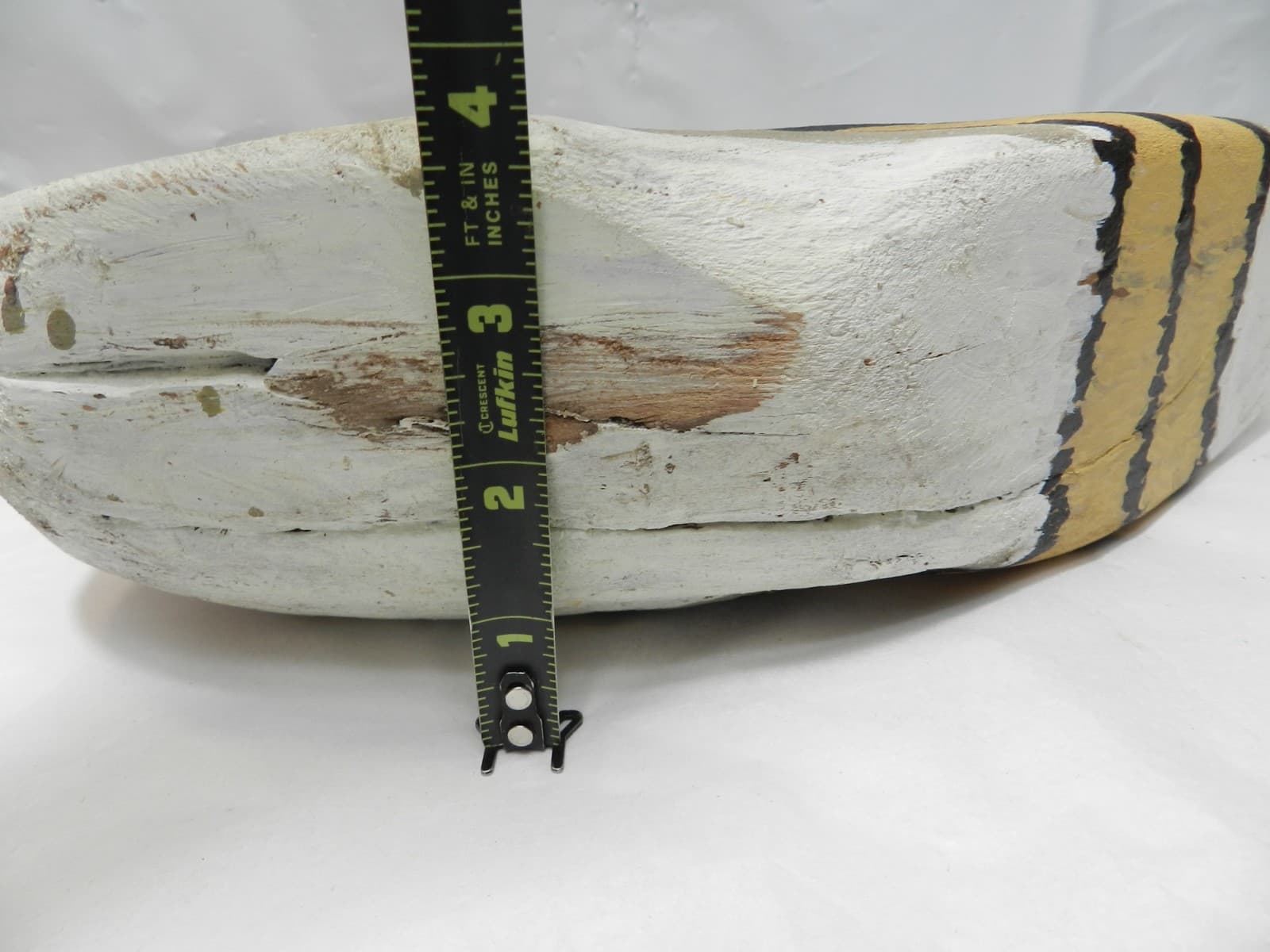 14 Inch Handcarved & Handpainted Wooden Shorebird Likely A Sandpiper B12s - Thumbnail 13