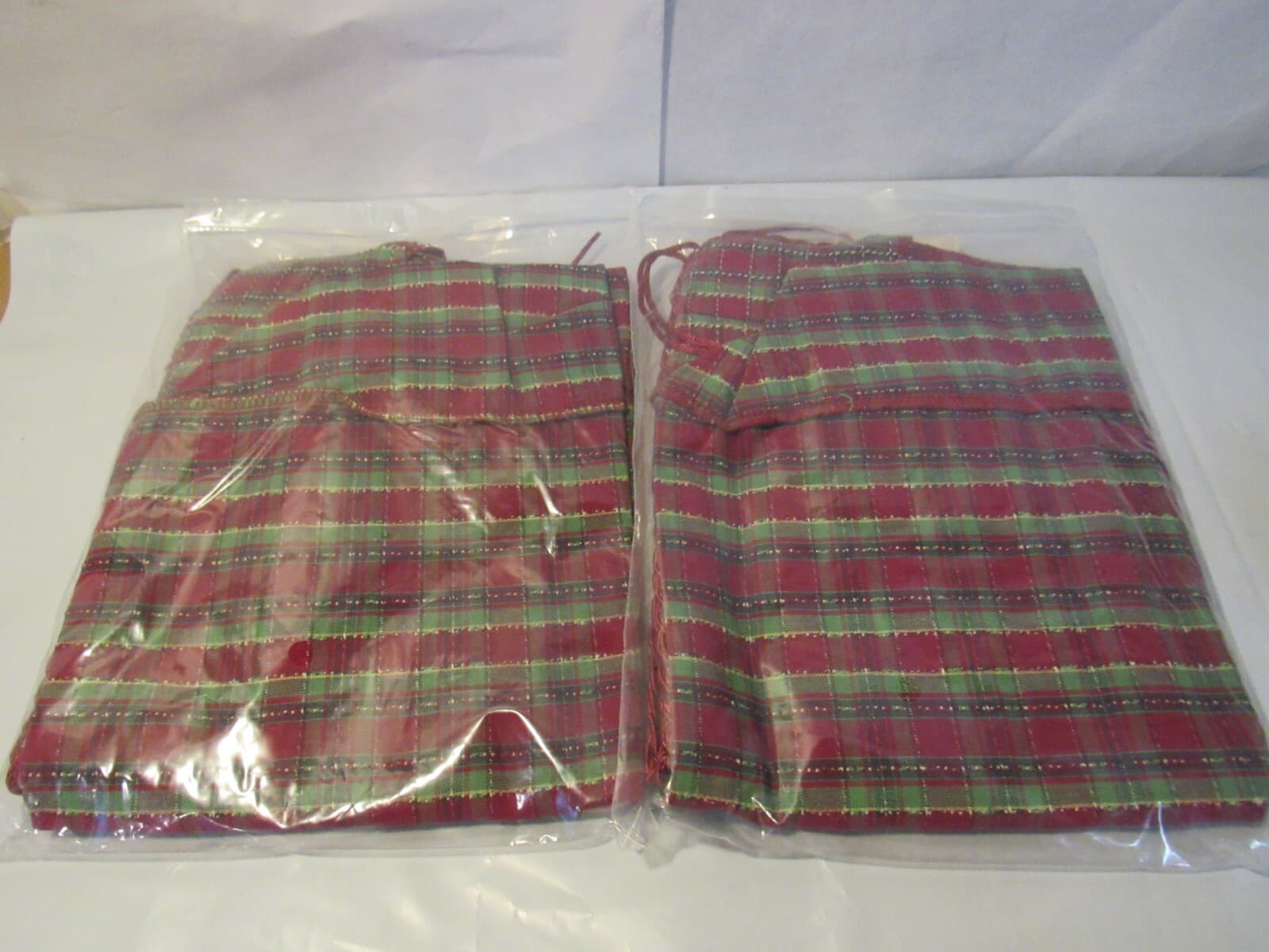2 Longaberger 2008 Hostess Large Wrap It Up! Basket Holiday Plaid Liner U48J - Thumbnail 3