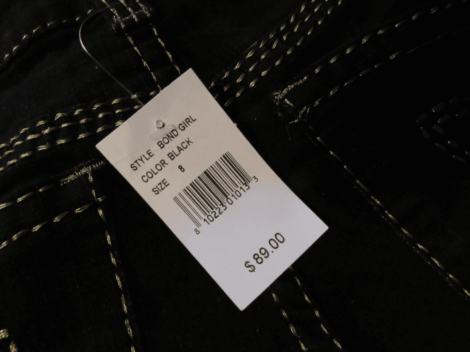 UKnighted Royal Womens 8 Black Stretch Jean Slimming Detail Pockets NWT (I3K) - Thumbnail 3