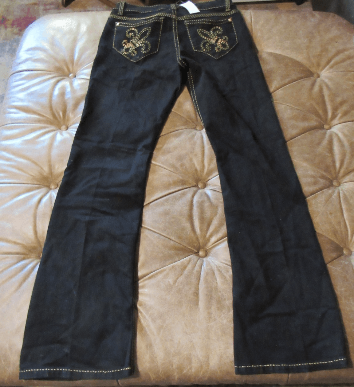 UKnighted Royal Womens 8 Black Stretch Jean Slimming Detail Pockets NWT (I3K) - Thumbnail 4