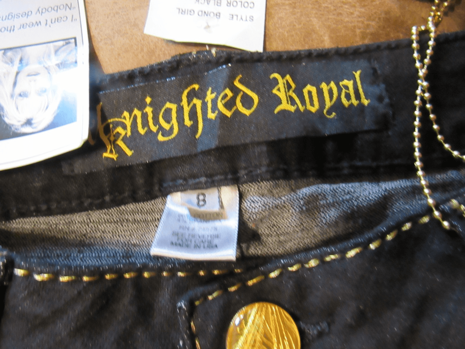 UKnighted Royal Womens 8 Black Stretch Jean Slimming Detail Pockets NWT (I3K) - Thumbnail 7