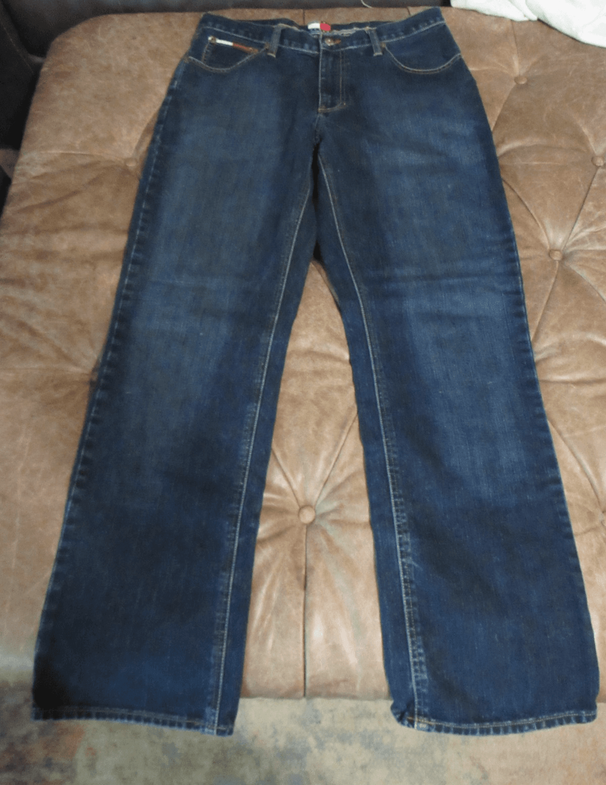 Vintage Tommy Hilfiger Jeans Mens 33 x 32 Dark Wash Denim (V38J) - Thumbnail 13