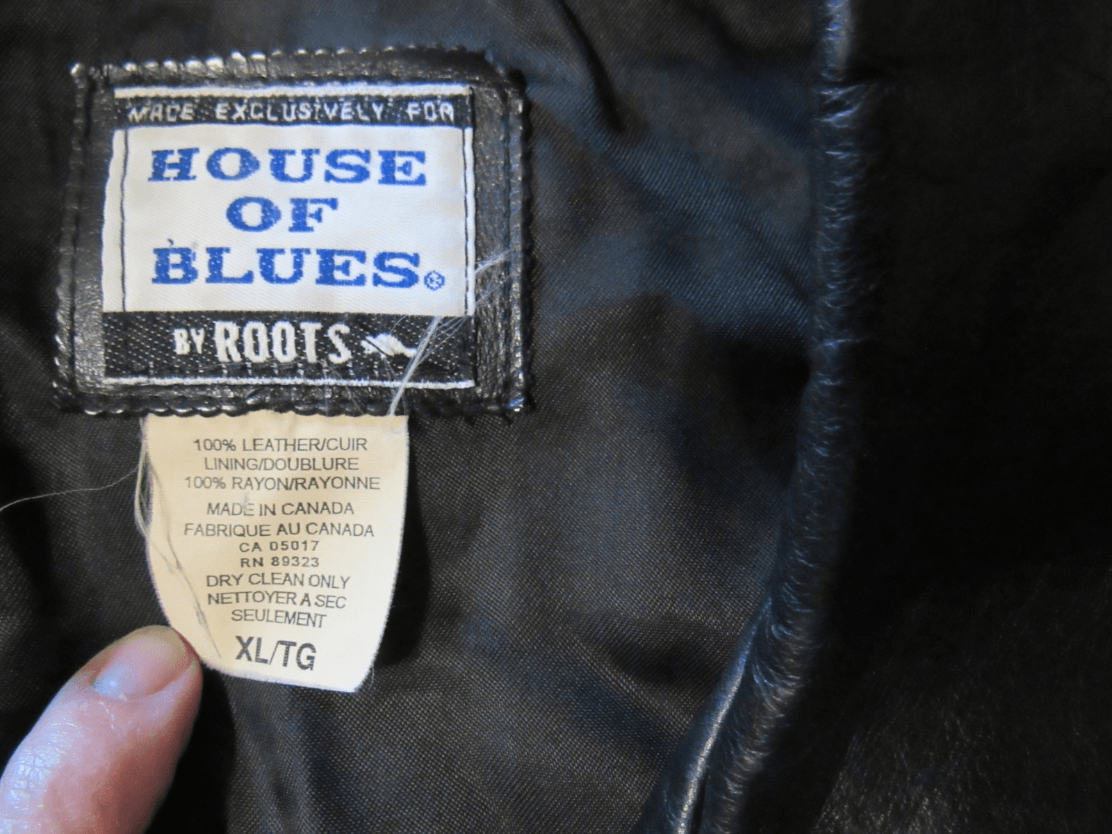 Vintage House of Blues Black Leather Jacket by Roots Size XL Embroidered (I6K) - Thumbnail 4