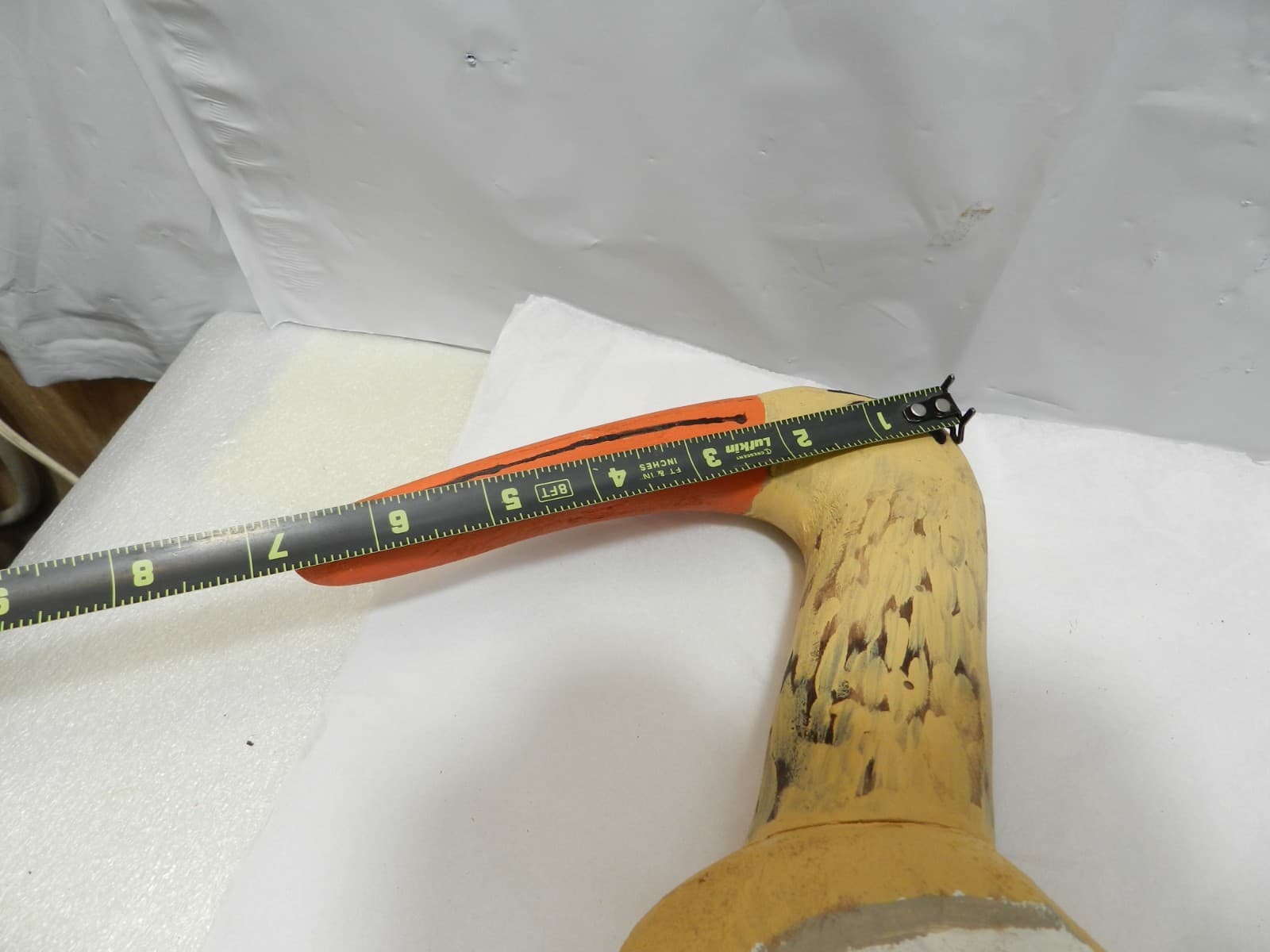 14 Inch Handcarved & Handpainted Wooden Shorebird Likely A Sandpiper B12s - Thumbnail 15