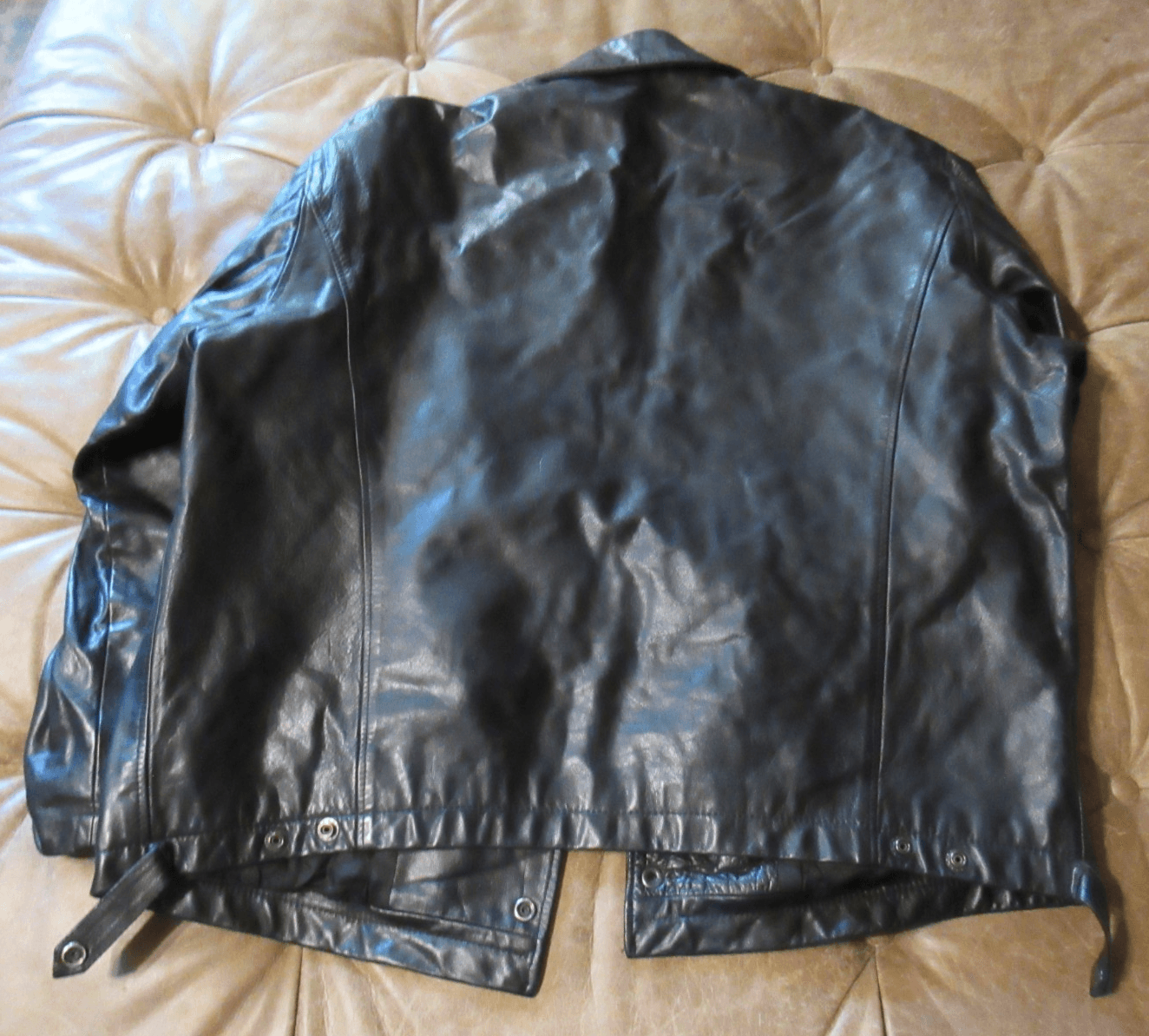 Vintage House of Blues Black Leather Jacket by Roots Size XL Embroidered (I6K) - Thumbnail 7