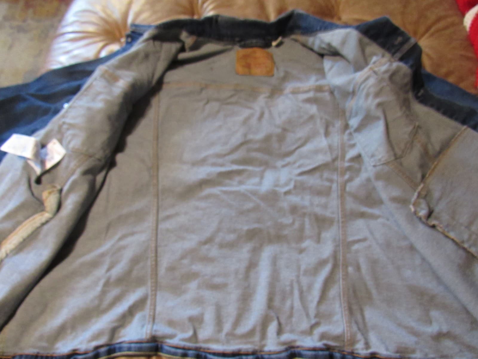 Levis Denim Jacket Mens 5XL Blue Trucker Biker Western Workwear Jacket (I10J) - Thumbnail 7
