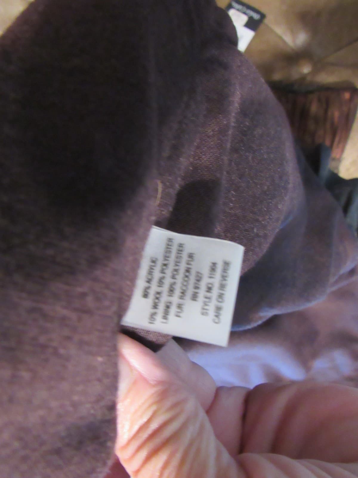 NWT Dolce Cabo Genuine Raccoon Fur Collar Jacket Size Large (I9K) - Thumbnail 9