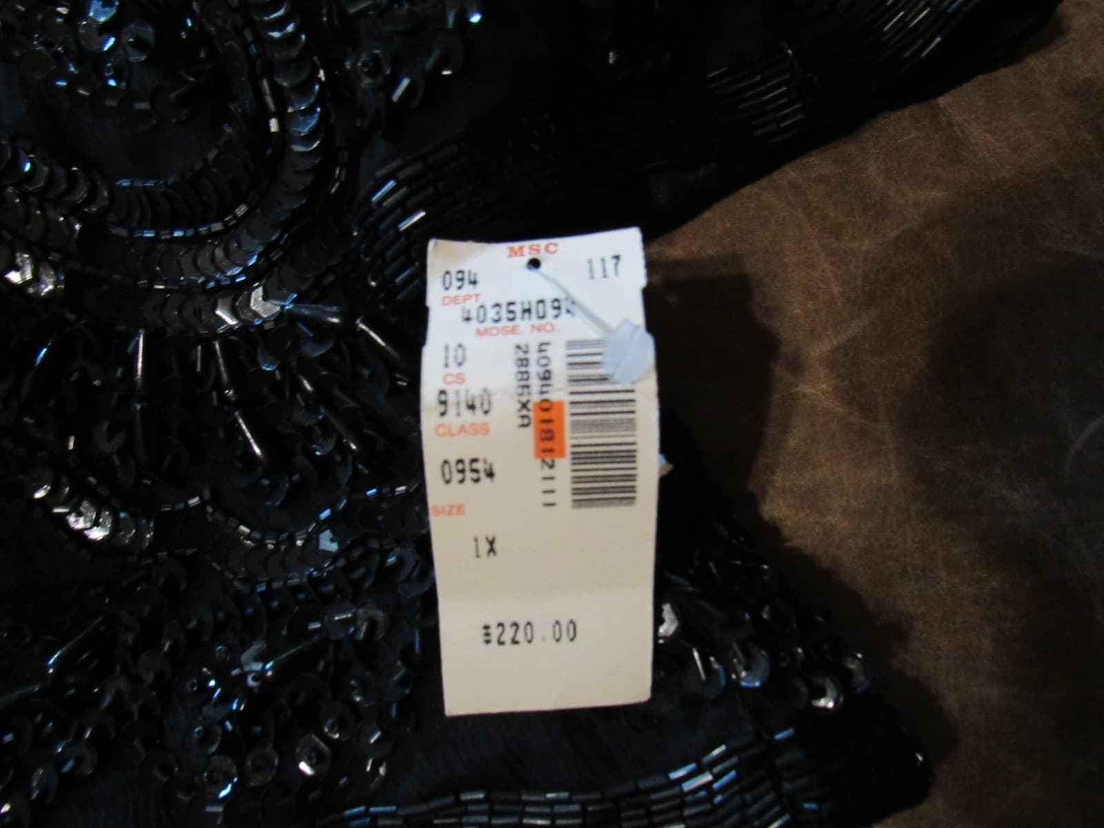NWT Jean for Joseph Le Bon Embellished Dressy Black Sequin Beaded Blazer 1X J14K - Thumbnail 4