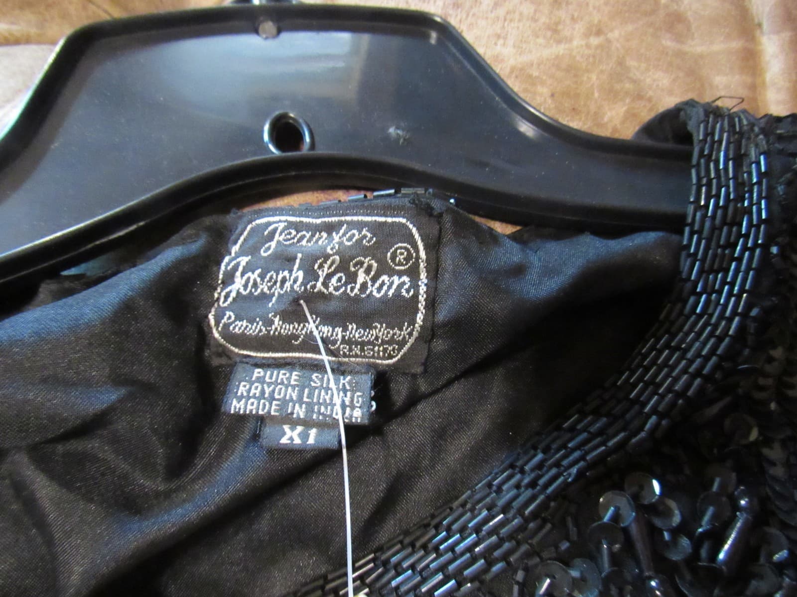 NWT Jean for Joseph Le Bon Embellished Dressy Black Sequin Beaded Blazer 1X J14K - Thumbnail 5
