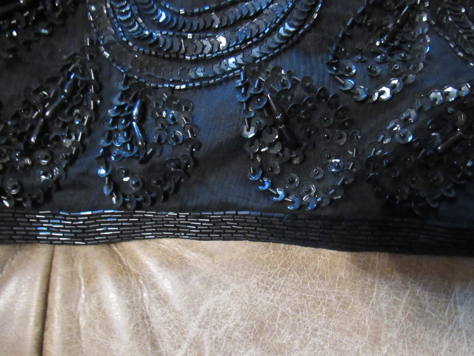 NWT Jean for Joseph Le Bon Embellished Dressy Black Sequin Beaded Blazer 1X J14K - Thumbnail 9