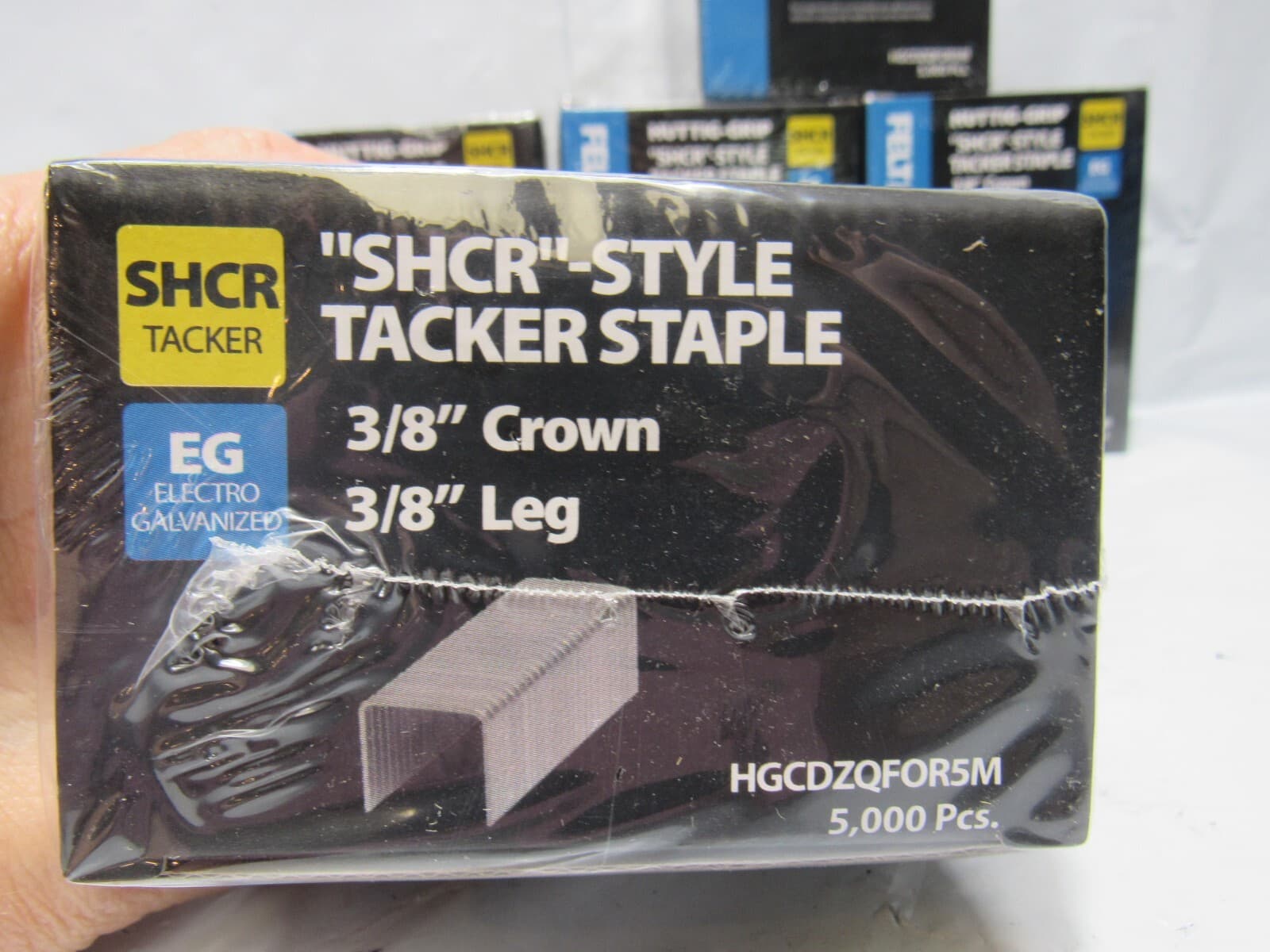 Galvanized SHCR STYLE Tacker Staples 3/8" Crown 3/8" Leg Felt 25000 Staples R41J - Thumbnail 5