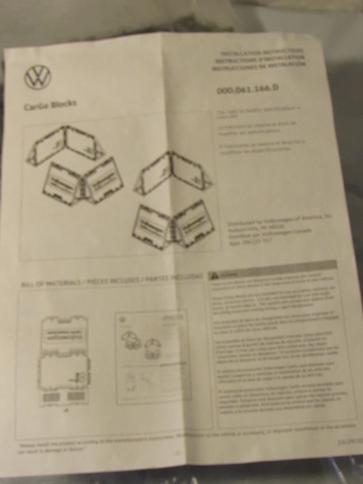 2018-2024 Cargo Blocks For Heavy Duty Trunk Liner Volkswagen 000061166D (G90J) - Thumbnail 5