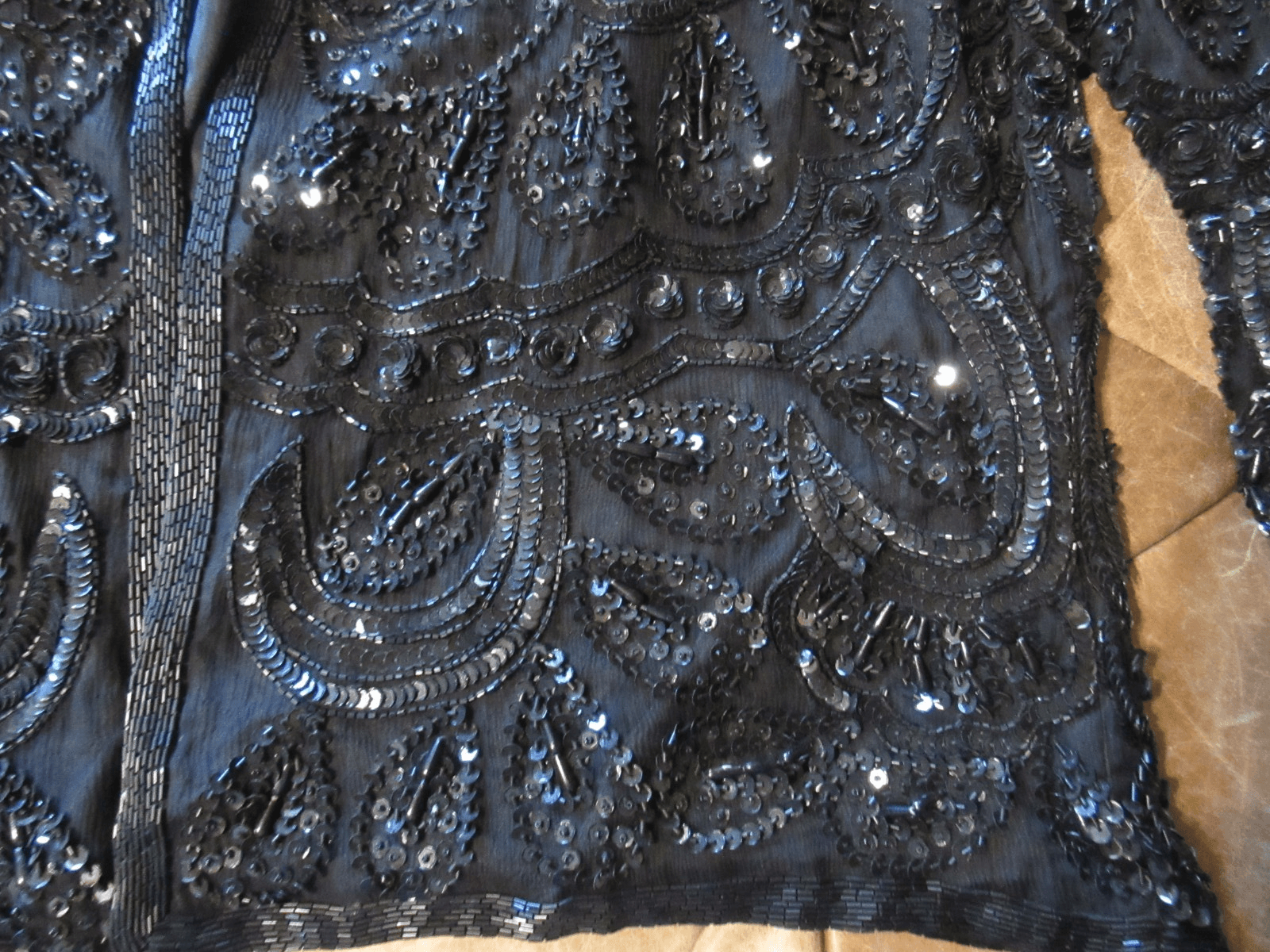 NWT Jean for Joseph Le Bon Embellished Dressy Black Sequin Beaded Blazer 1X J14K - Thumbnail 2