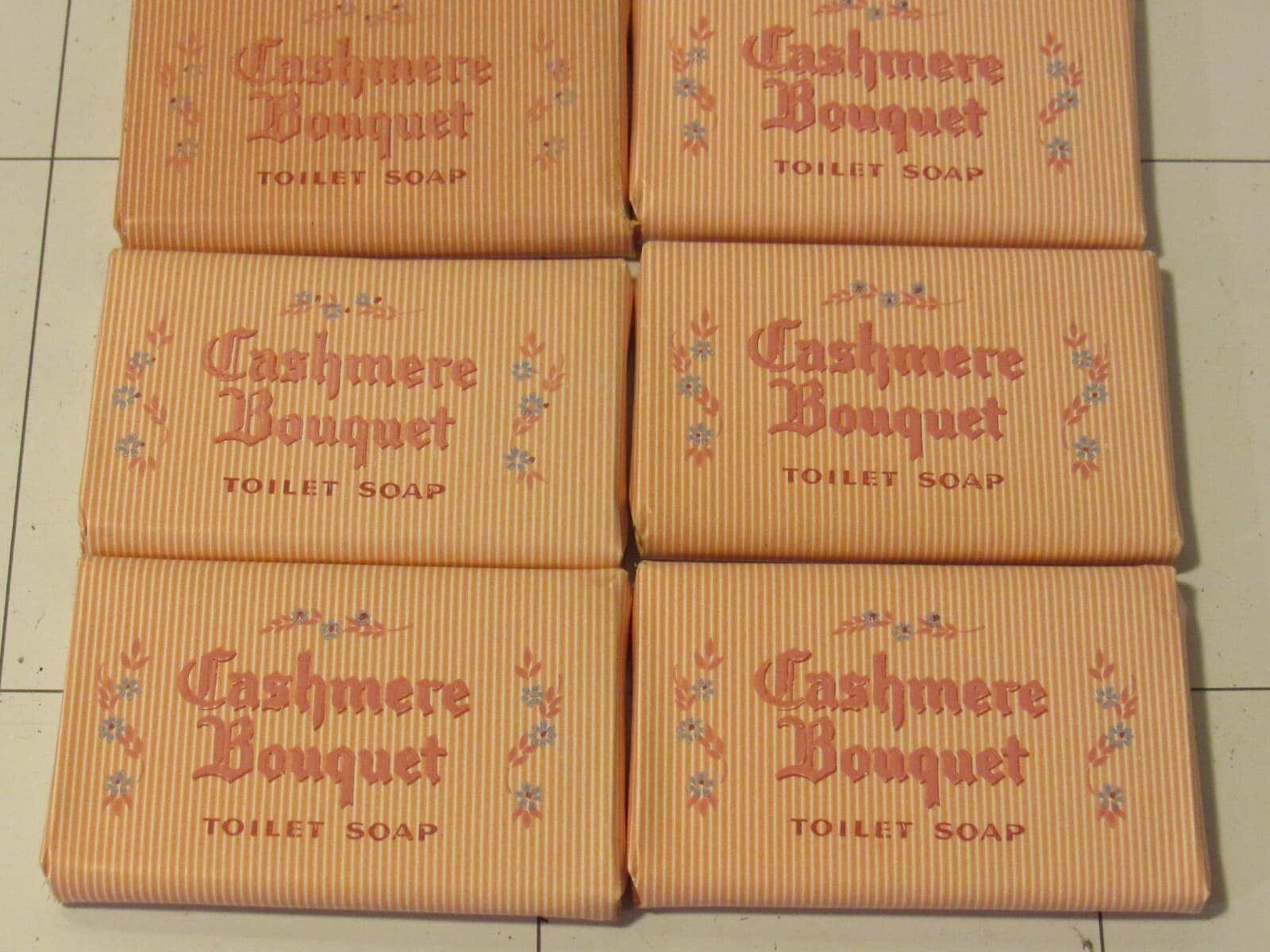 10 Vintage Cashmere Bouquet Beauty Soap Travel Hotel Mini Bars New E24J - Thumbnail 2