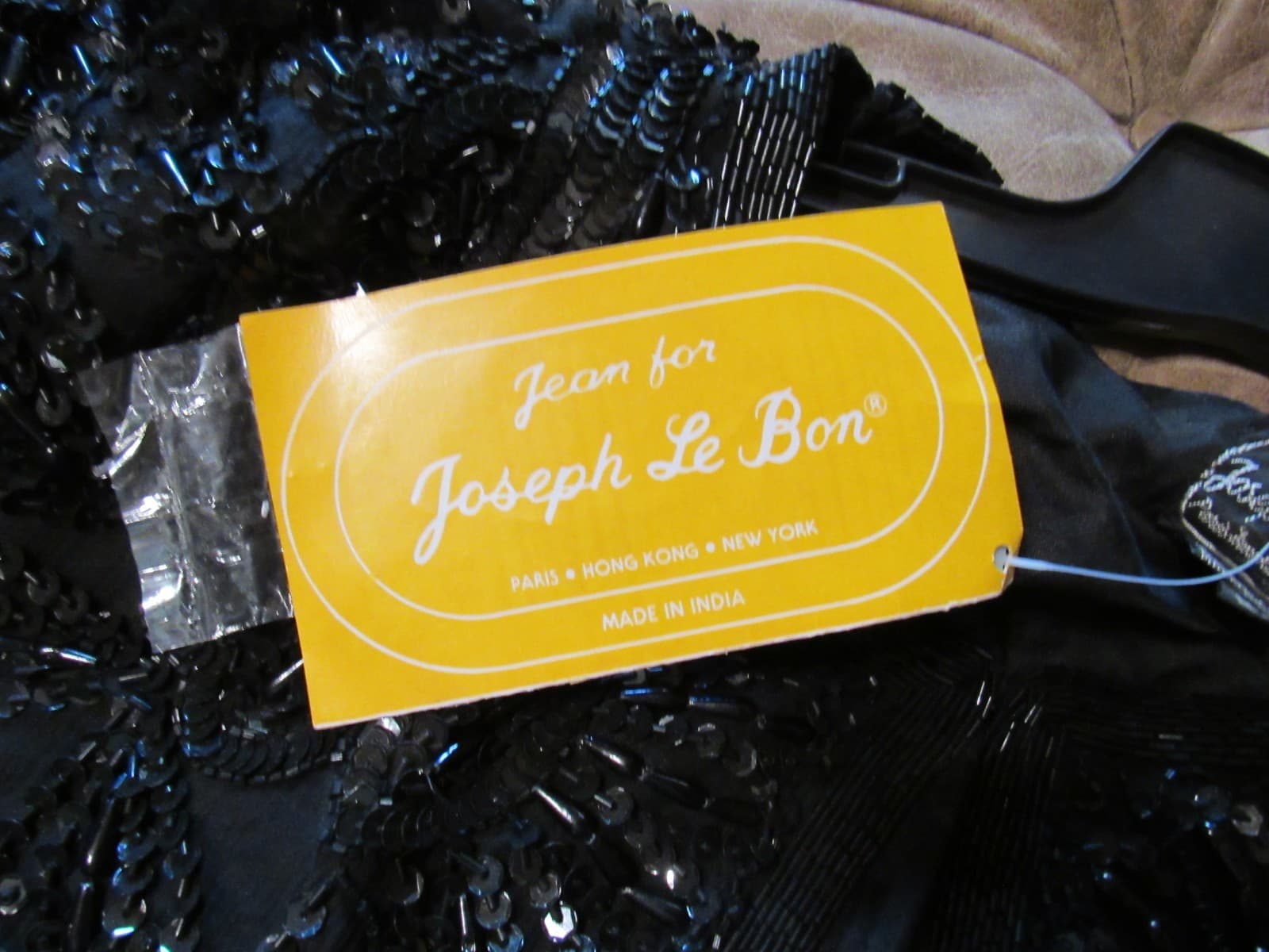 NWT Jean for Joseph Le Bon Embellished Dressy Black Sequin Beaded Blazer 1X J14K - Thumbnail 6