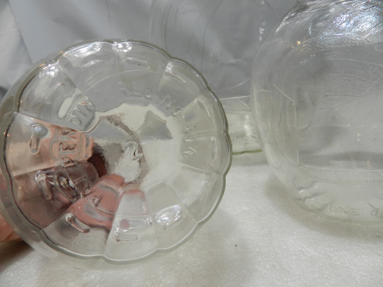3 Vintage Glass White House Apple Vinegar One Quart/Gallon Jar Jug Embossed C60J - Thumbnail 11