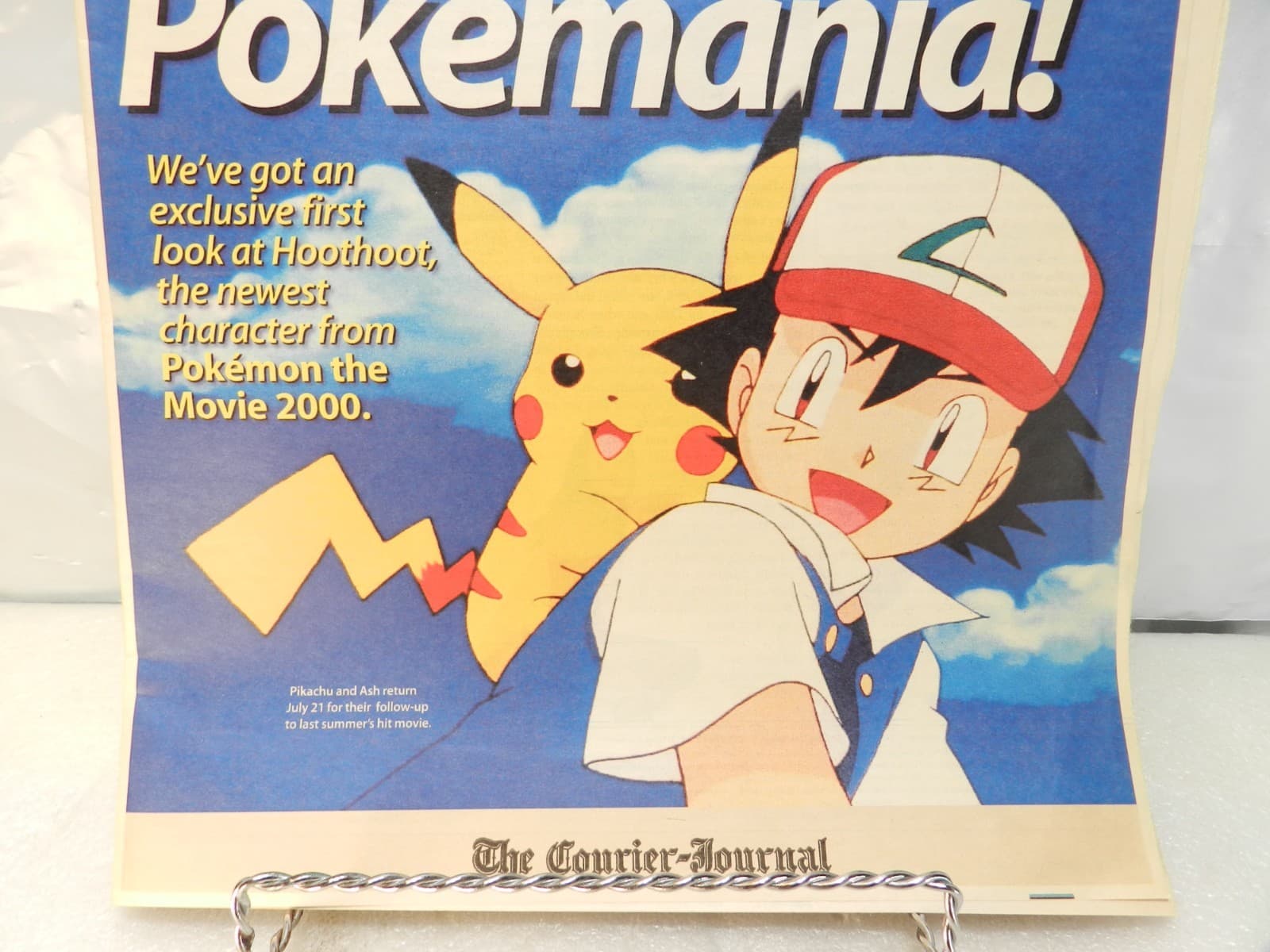 Pokemon USA Weekend Magazine Collectors Hoothoot Poster July 2000 (Y34JJ) - Thumbnail 3
