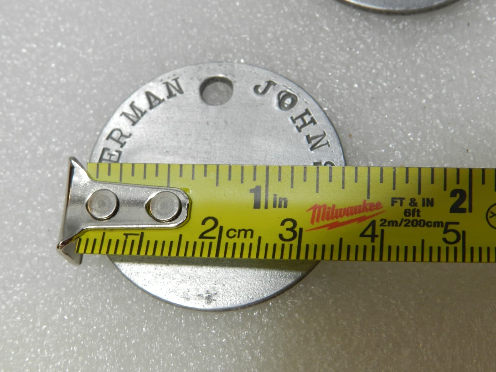 WWI U.S. Army Dog Tag –Herman Johnson – 1917–1918 Original (E86J) - Thumbnail 5