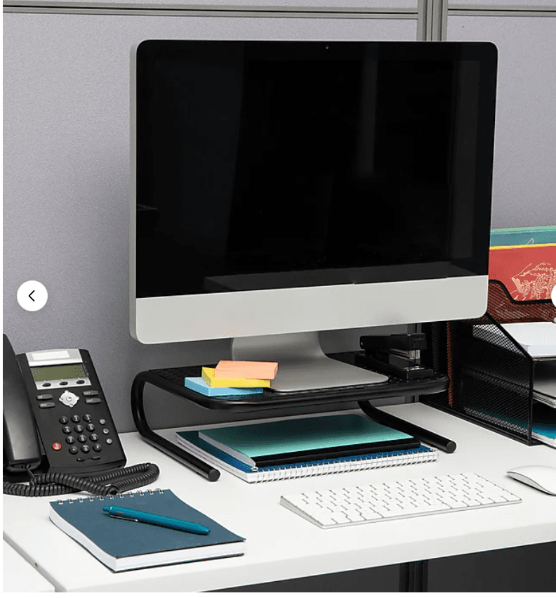 Mind Reader Ventilated Monitor Stand Holds up to 44 lbs Metal, Black 2 Pk R51K - Thumbnail 5