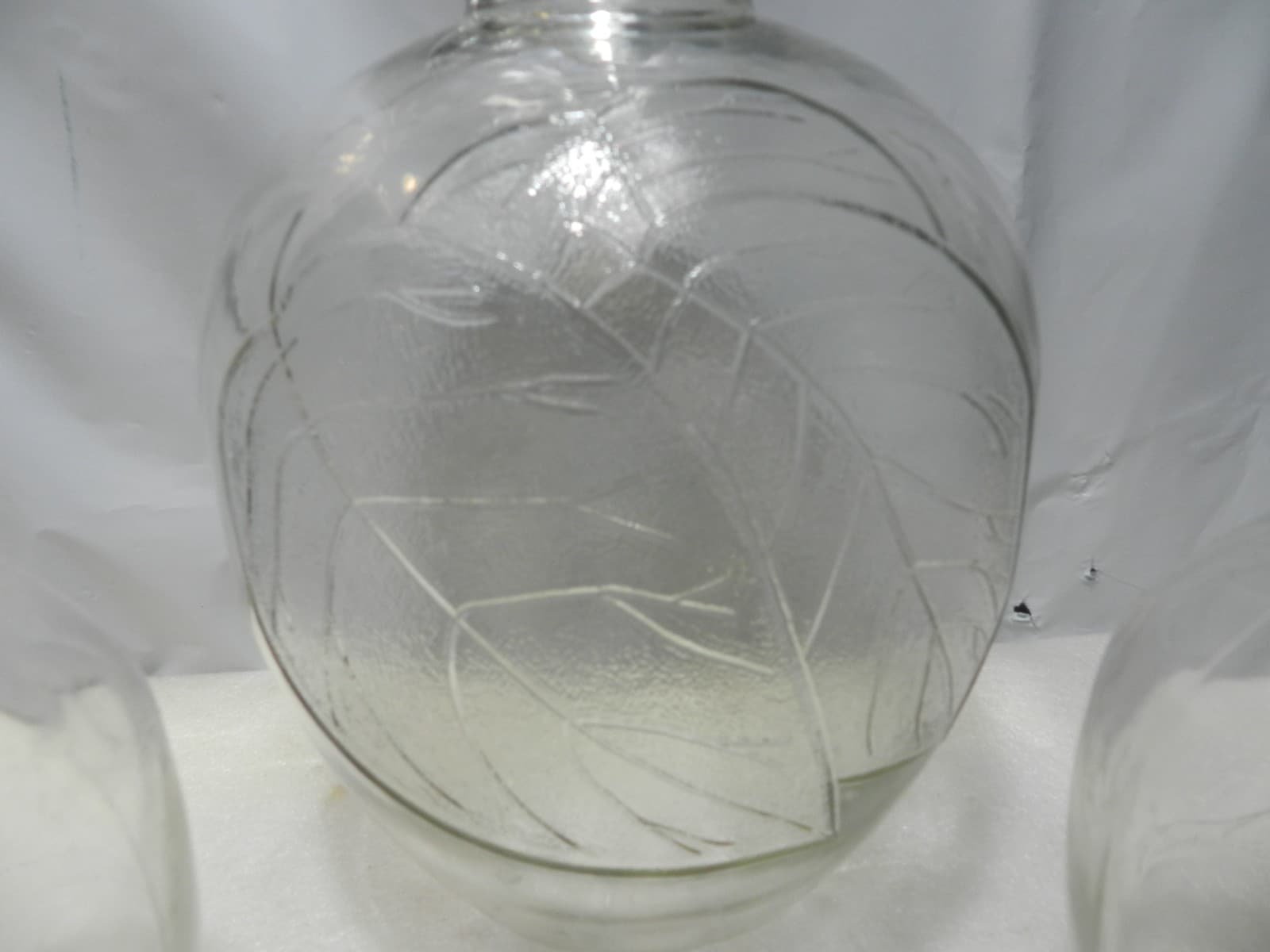3 Vintage Glass White House Apple Vinegar One Quart/Gallon Jar Jug Embossed C60J - Thumbnail 2
