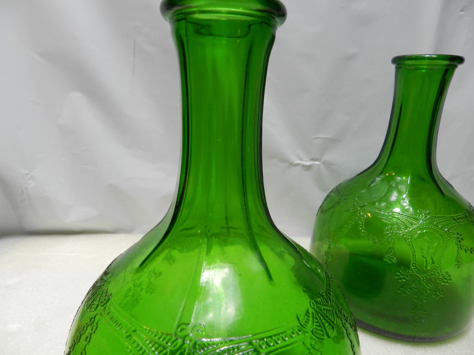 2 Vintage Vinegar Bottle Depression Glass Cameo Ballerina Whitehouse 30's C61J - Thumbnail 5