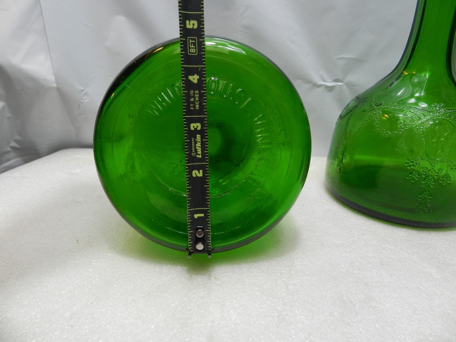 2 Vintage Vinegar Bottle Depression Glass Cameo Ballerina Whitehouse 30's C61J - Thumbnail 8