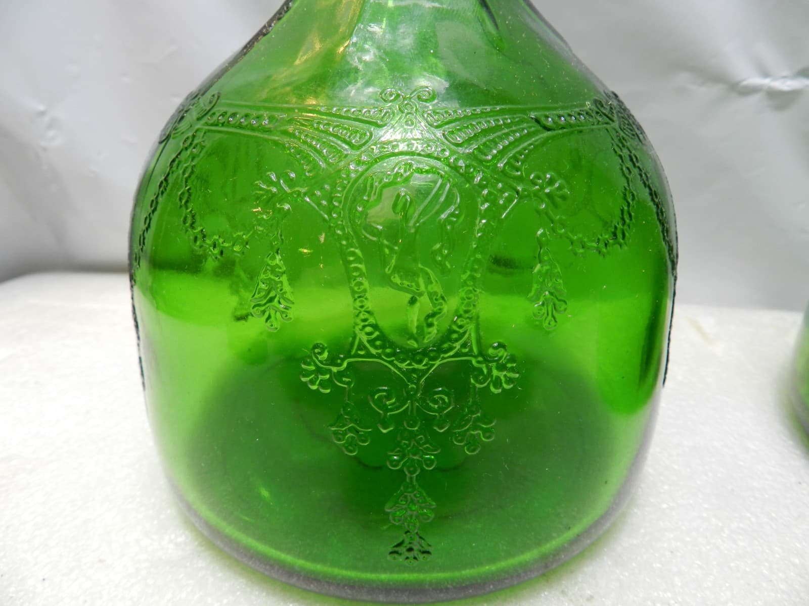 2 Vintage Vinegar Bottle Depression Glass Cameo Ballerina Whitehouse 30's C61J - Thumbnail 2