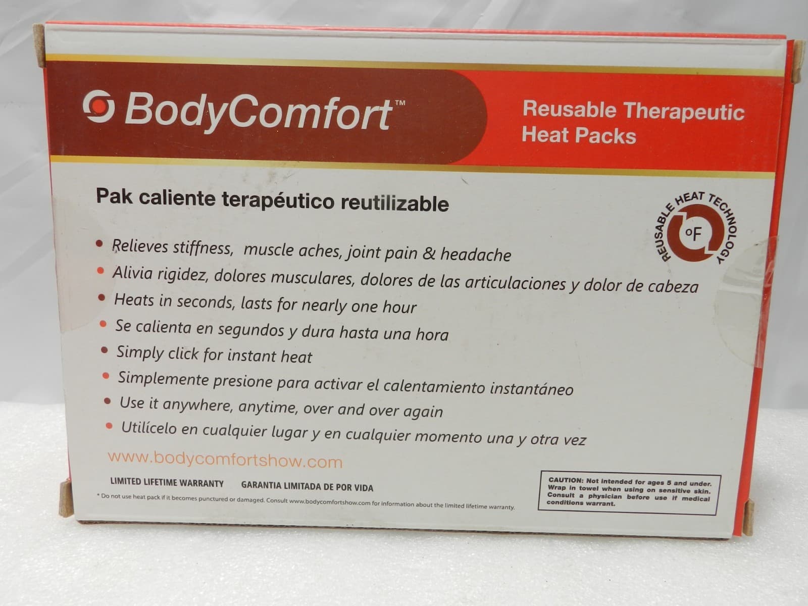 Body Comfort Reusable Therapeutic Heat Packs 6 Piece Sports Pack E84J - Thumbnail 3