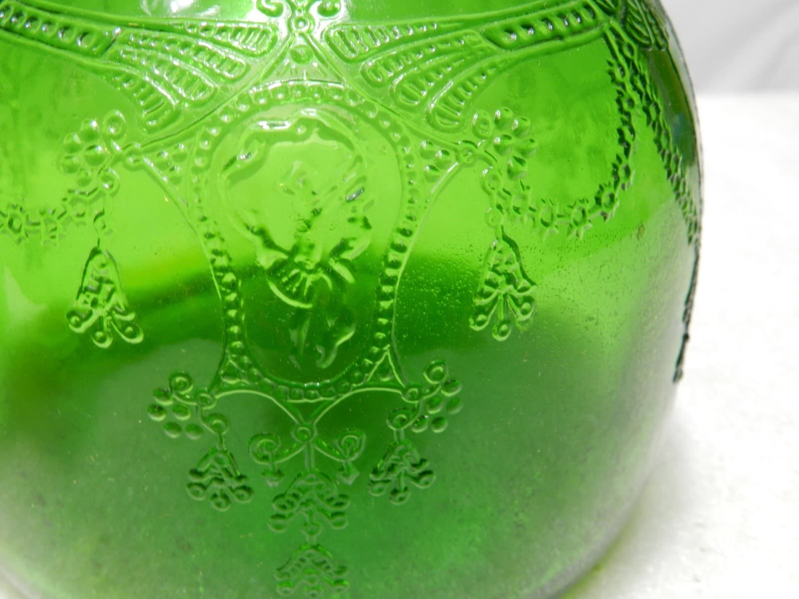 2 Vintage Vinegar Bottle Depression Glass Cameo Ballerina Whitehouse 30's C61J - Thumbnail 9