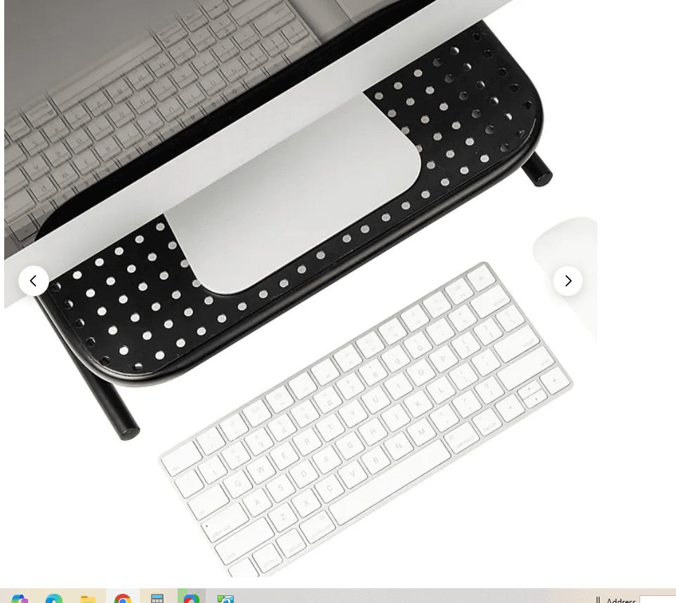 Mind Reader Ventilated Monitor Stand Holds up to 44 lbs Metal, Black 2 Pk R51K - Thumbnail 4