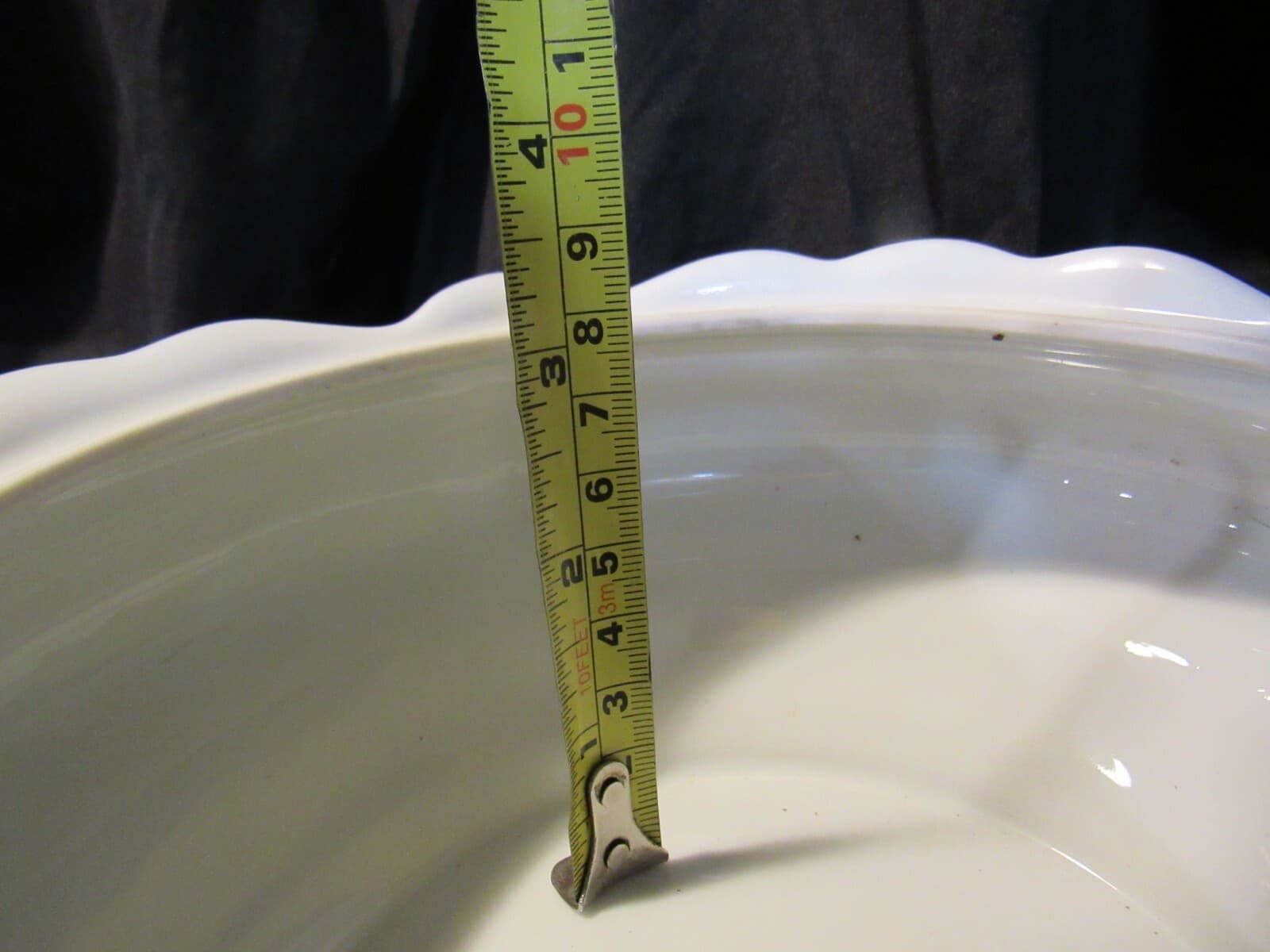 Round Covered Vegetable Platinum Baroque JOHANN HAVILAND White Silver Trim F97 - Thumbnail 9