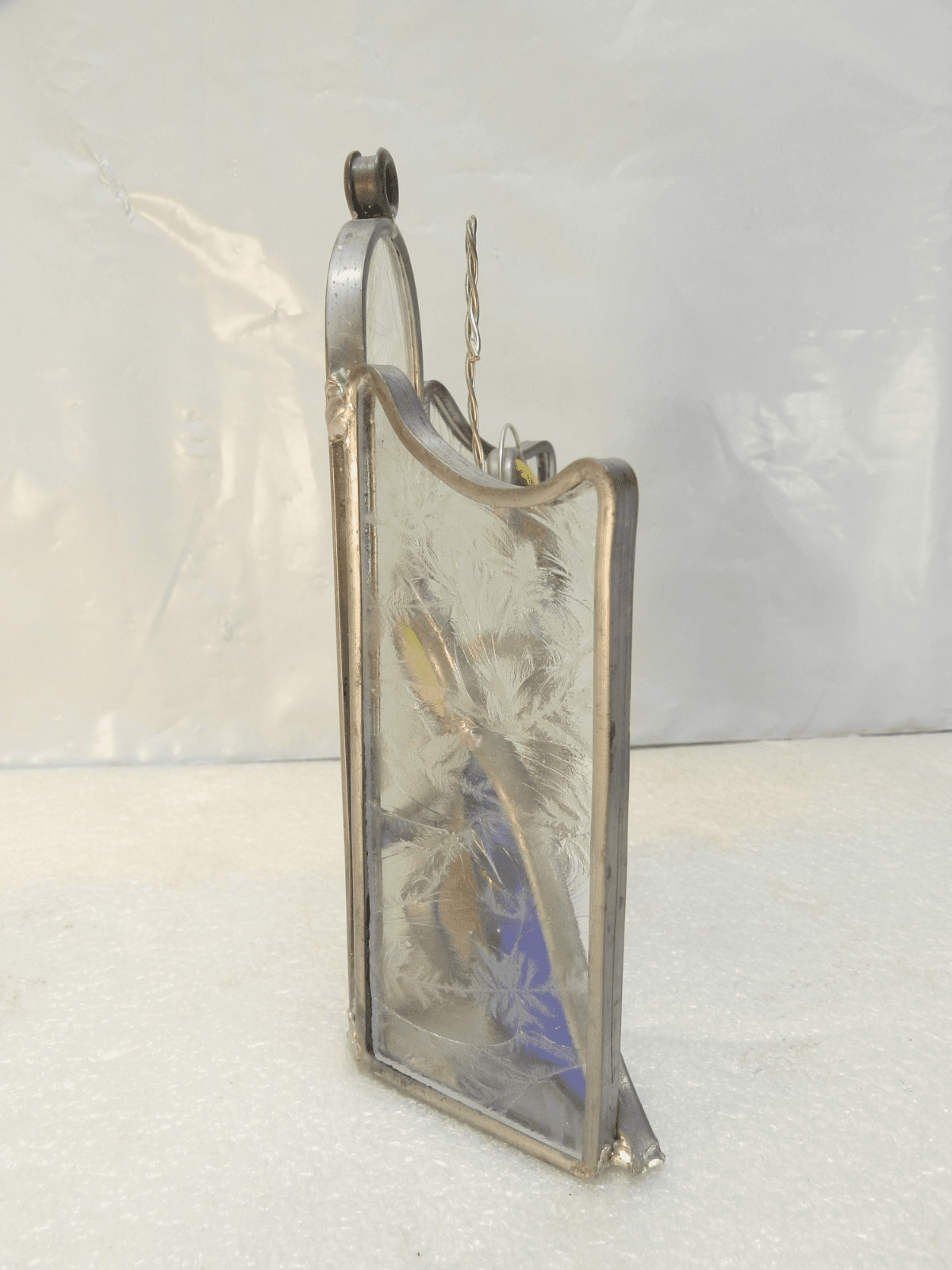 Vintage Stained Glass Nativity Scene Christmas Mary Joseph Jesus Angel (Y33M) - Thumbnail 5