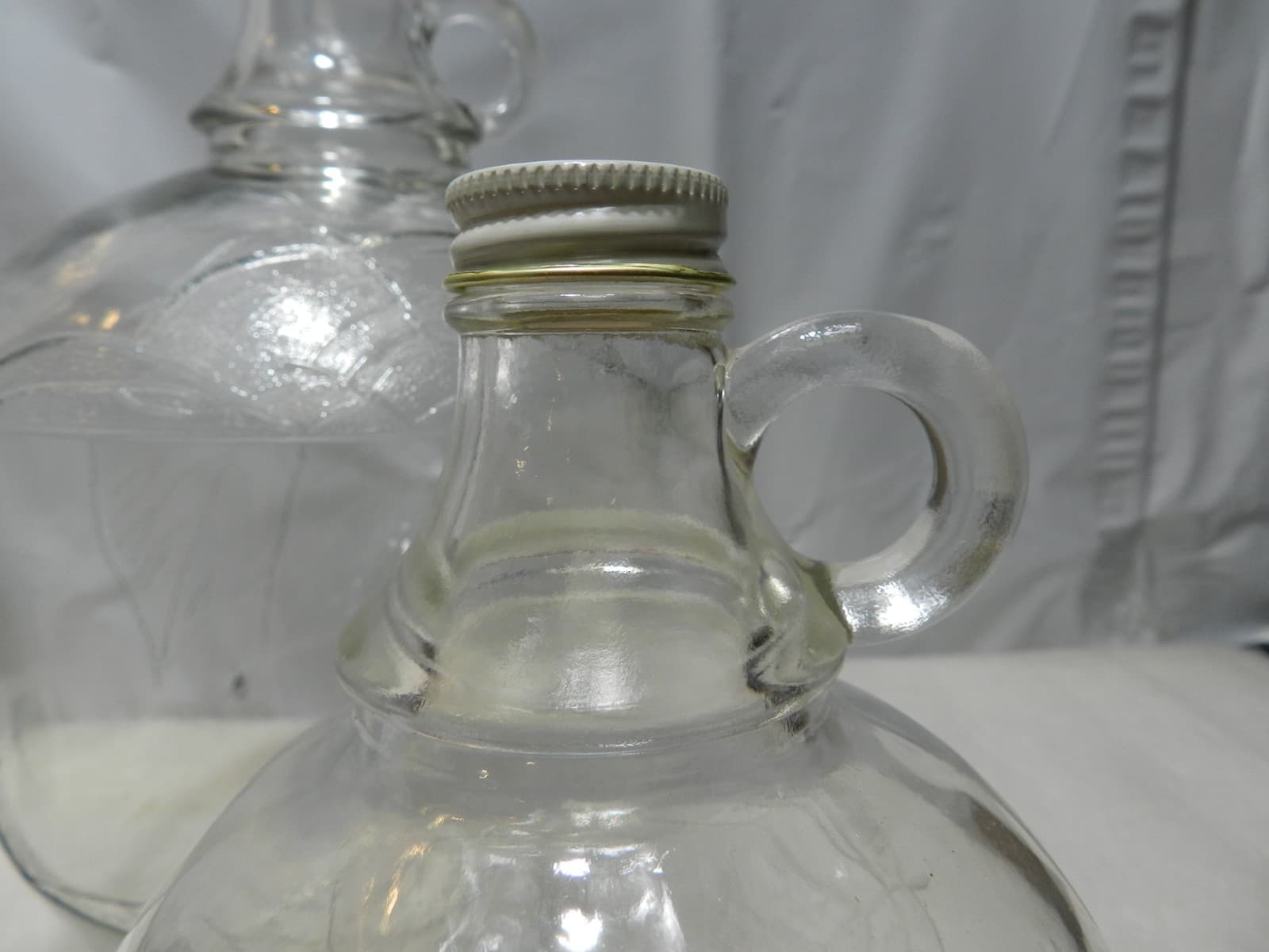 3 Vintage Glass White House Apple Vinegar One Quart/Gallon Jar Jug Embossed C60J - Thumbnail 12
