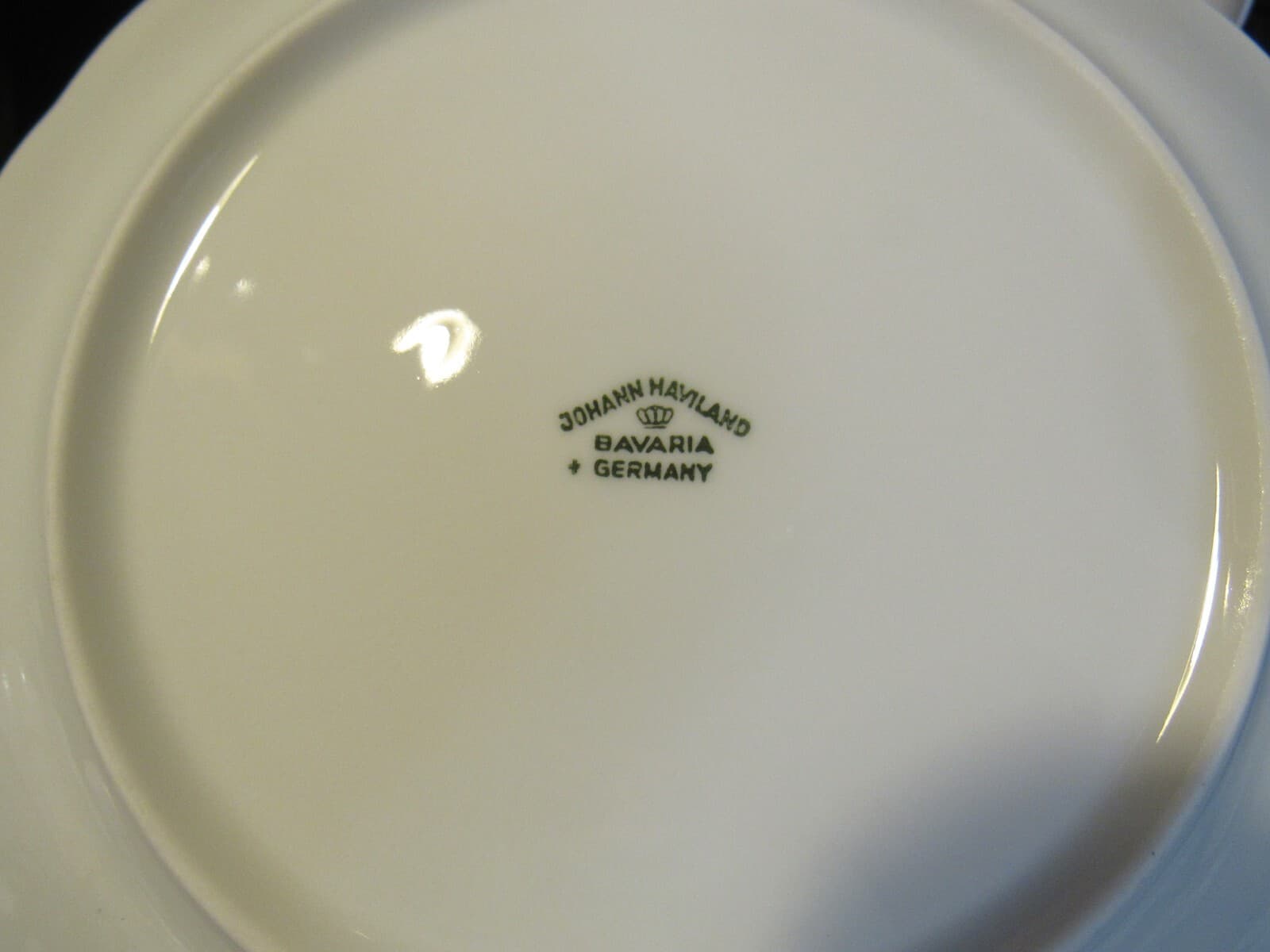 (4) 7 3/4" Salad Plate Platinum Baroque J HAVILAND White Gray w Silver Trim G3J - Thumbnail 4