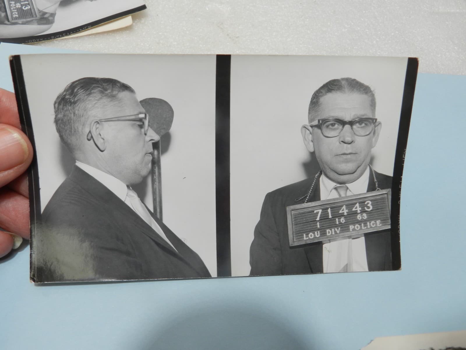 4 - 1950s 1960s B/W Booking Mug Shots Original Louisville KY Police Dept C69JJ - Thumbnail 6