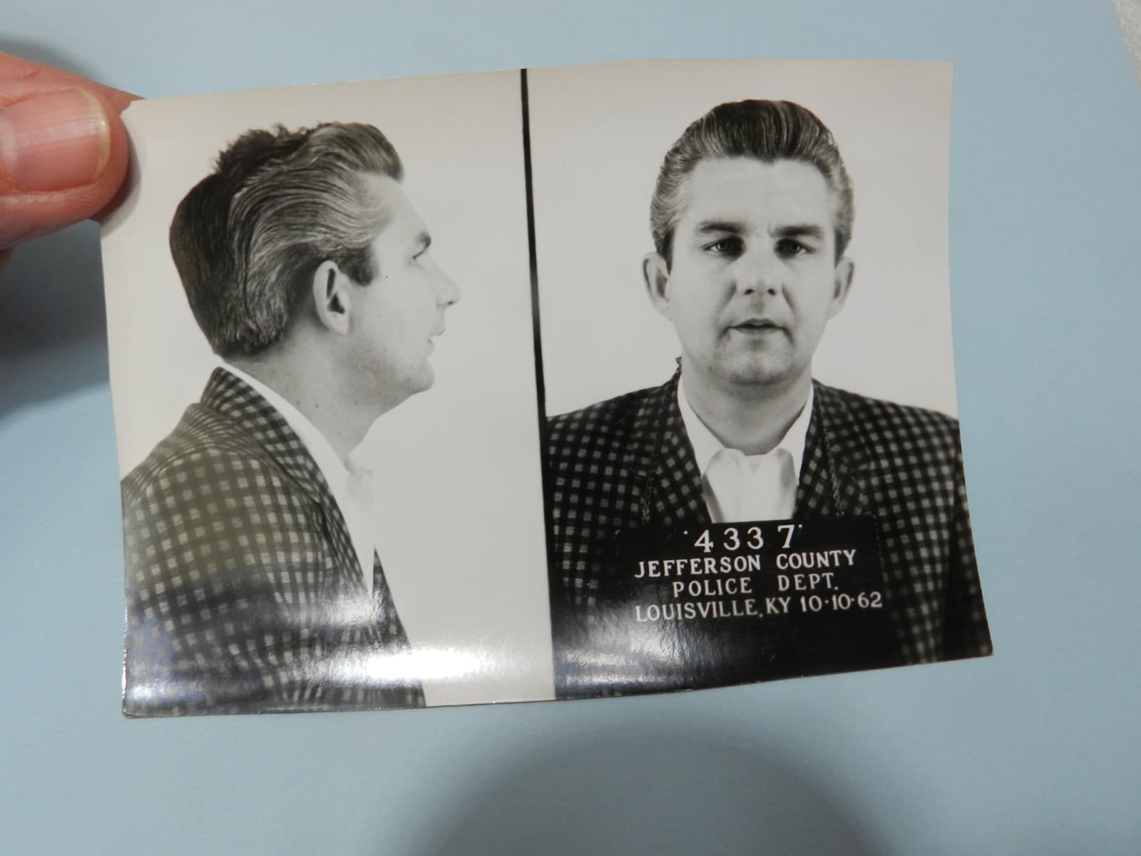4 - 1950s 1960s B/W Booking Mug Shots Original Louisville KY Police Dept C69JJ - Thumbnail 8