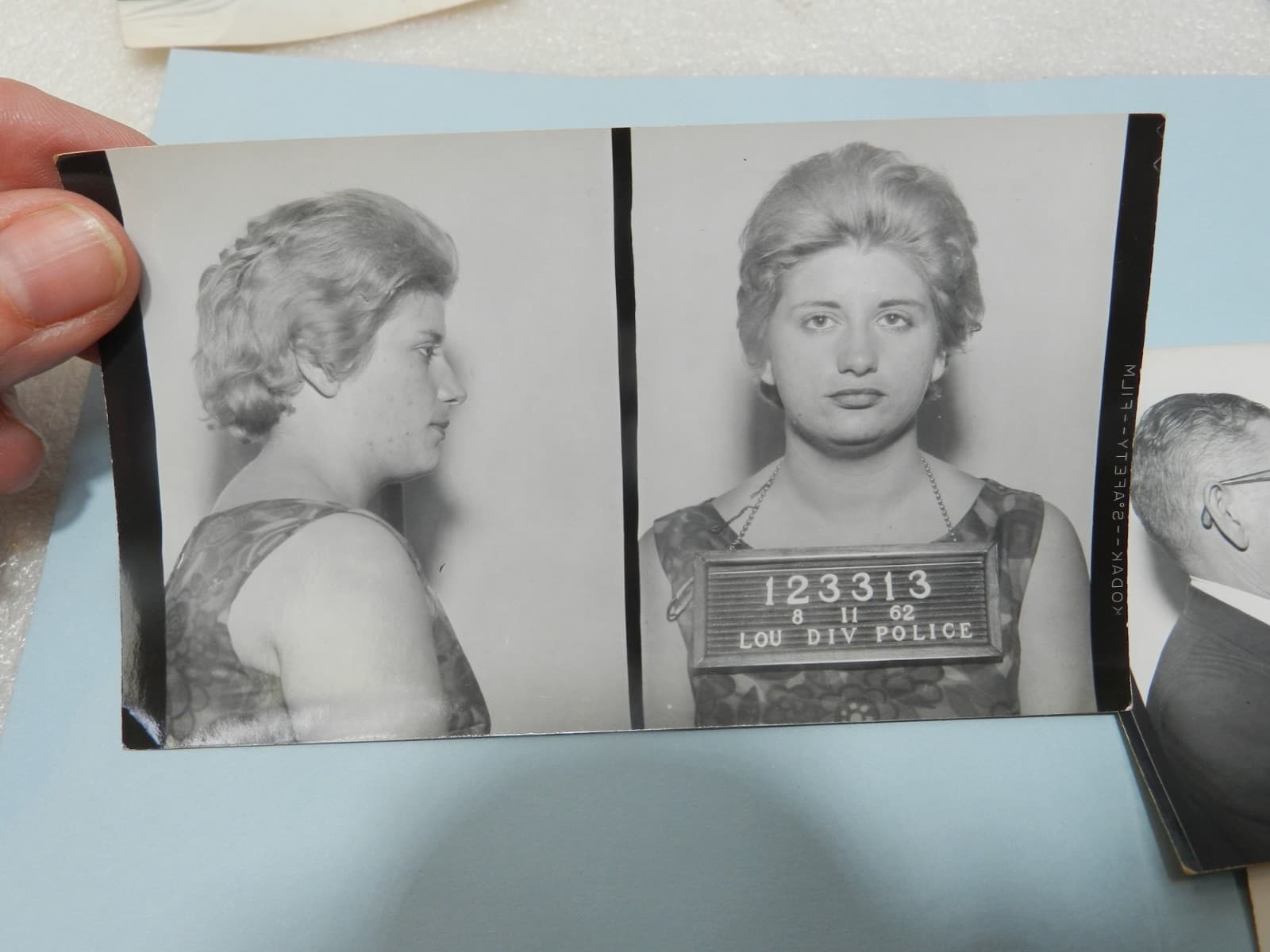 4 - 1950s 1960s B/W Booking Mug Shots Original Louisville KY Police Dept C69JJ - Thumbnail 4