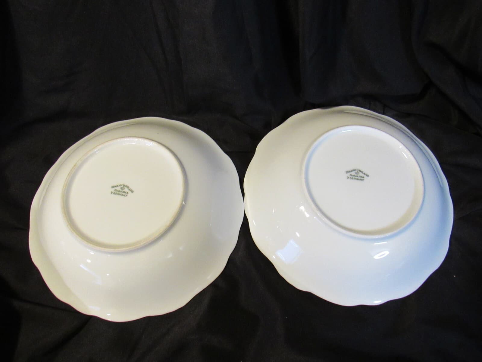 (4) Coupe Soup Bowl Platinum Baroque J HAVILAND White Gray w Silver Trim G6J - Thumbnail 4