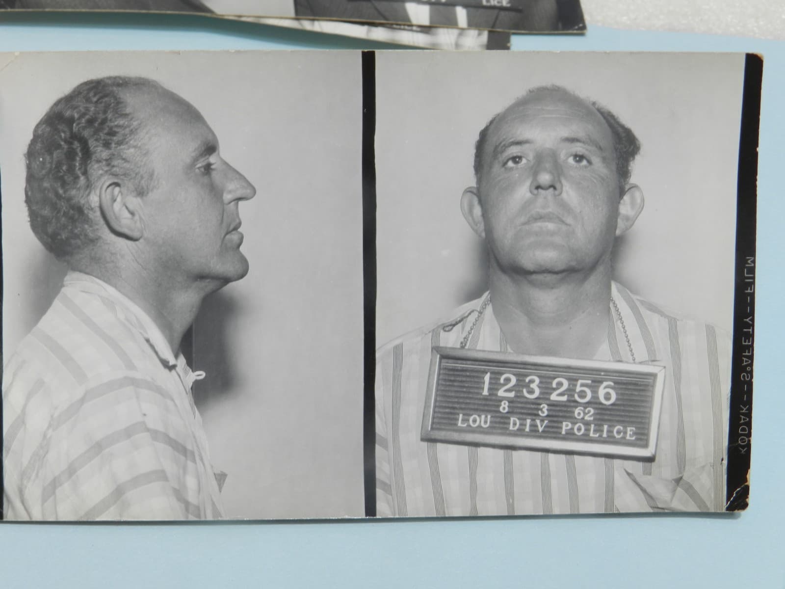 4 - 1960s B/W Booking Mug Shots Original Louisville KY Police Dept C71JJ - Thumbnail 4