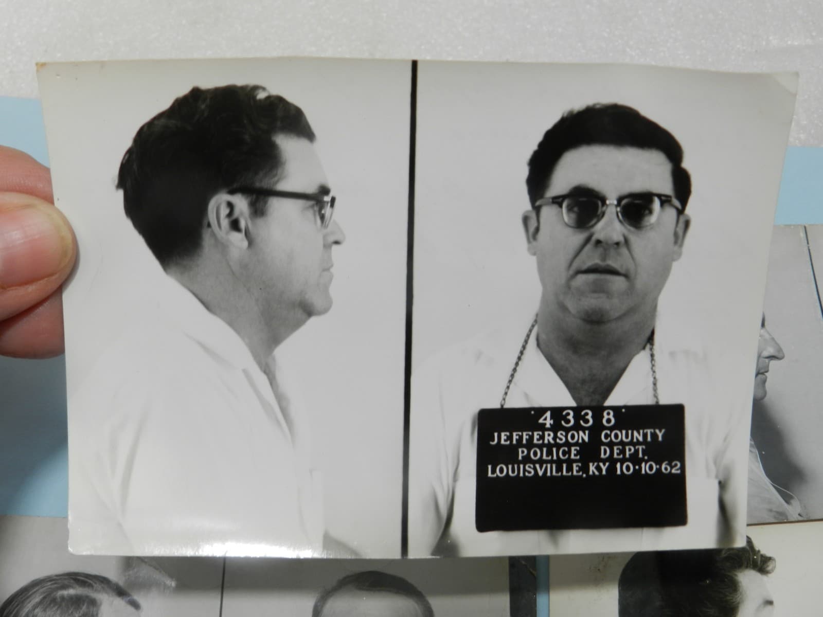 4 - 1960s B/W Booking Mug Shots Original Louisville KY Police Dept C68JJ - Thumbnail 2