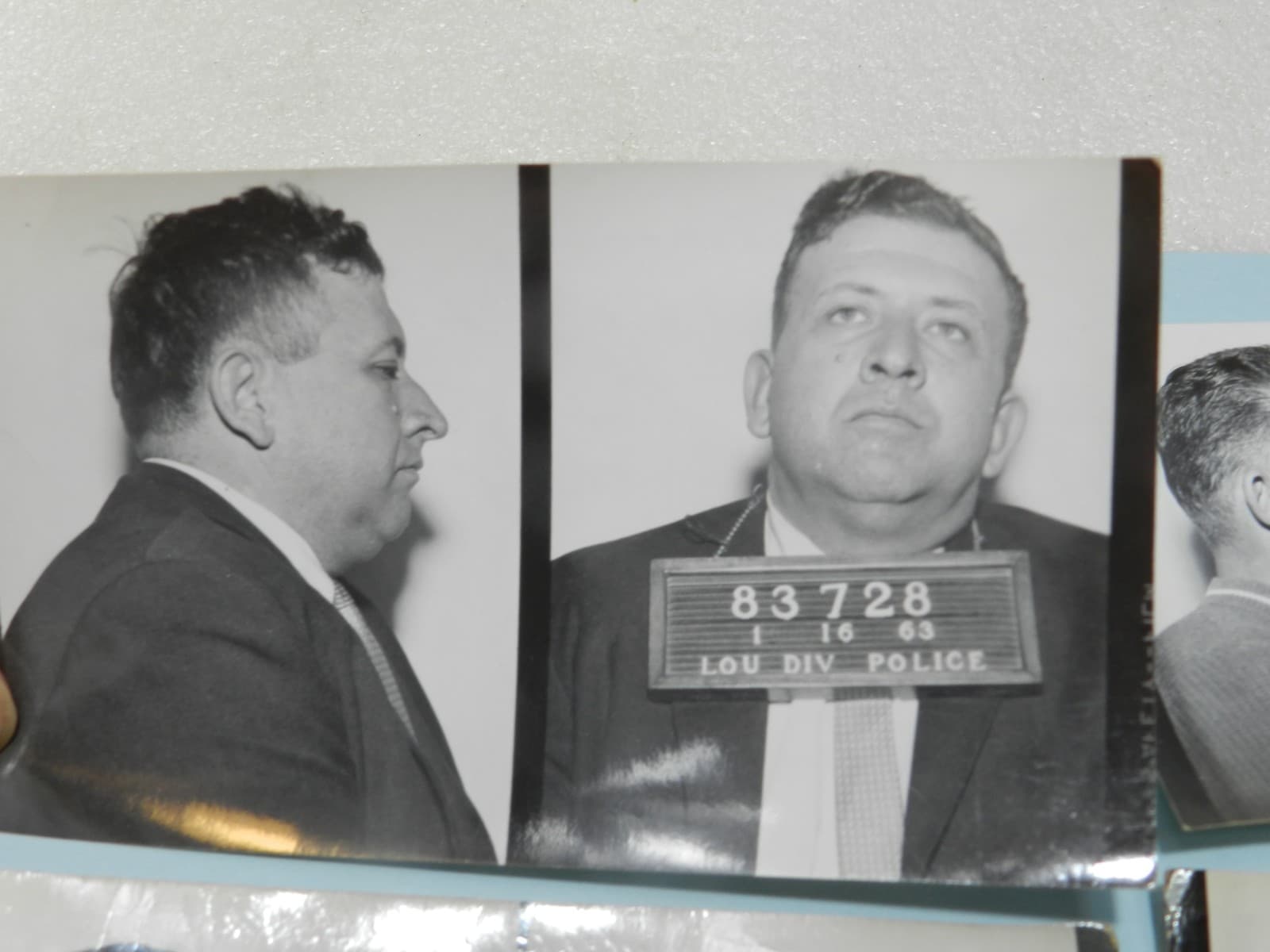 4 - 1960s B/W Booking Mug Shots Original Louisville KY Police Dept C66JJ - Thumbnail 2