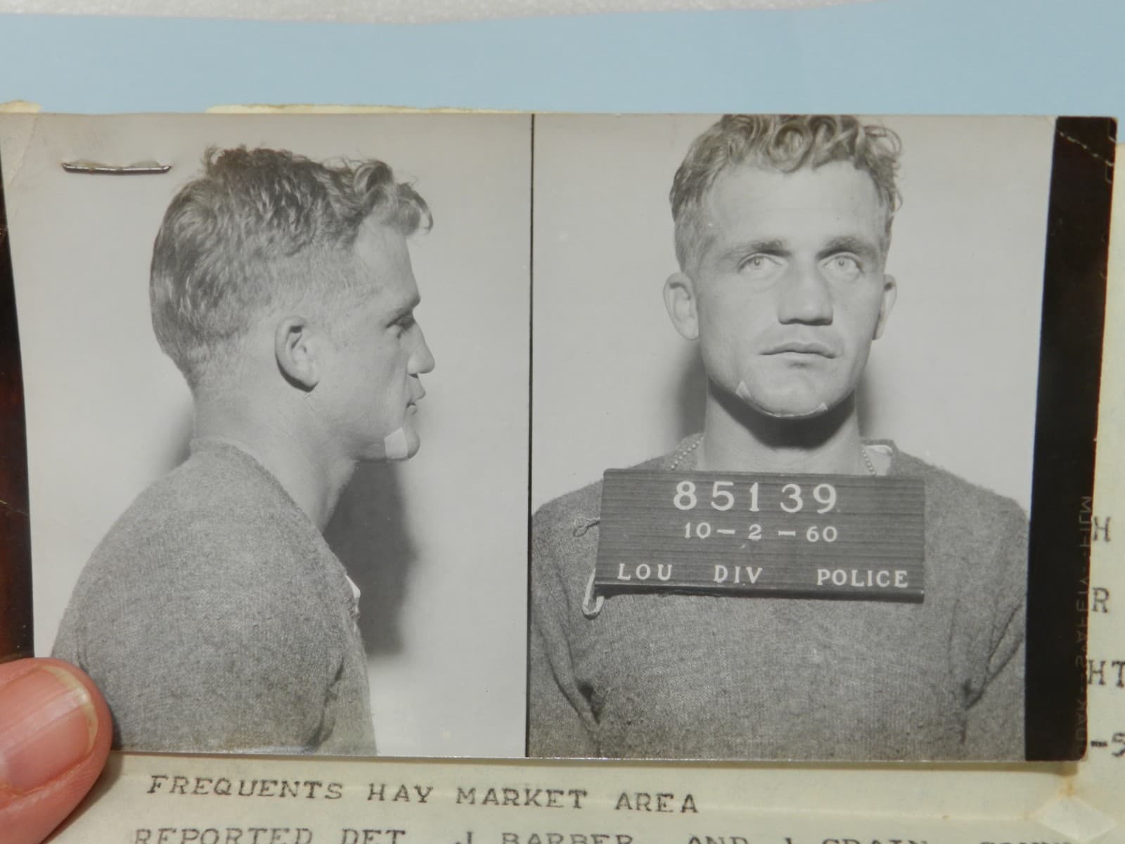 6 - 1950s - 1960s B/W Booking Mug Shots Original Louisville KY Police Dept C64JJ - Thumbnail 10