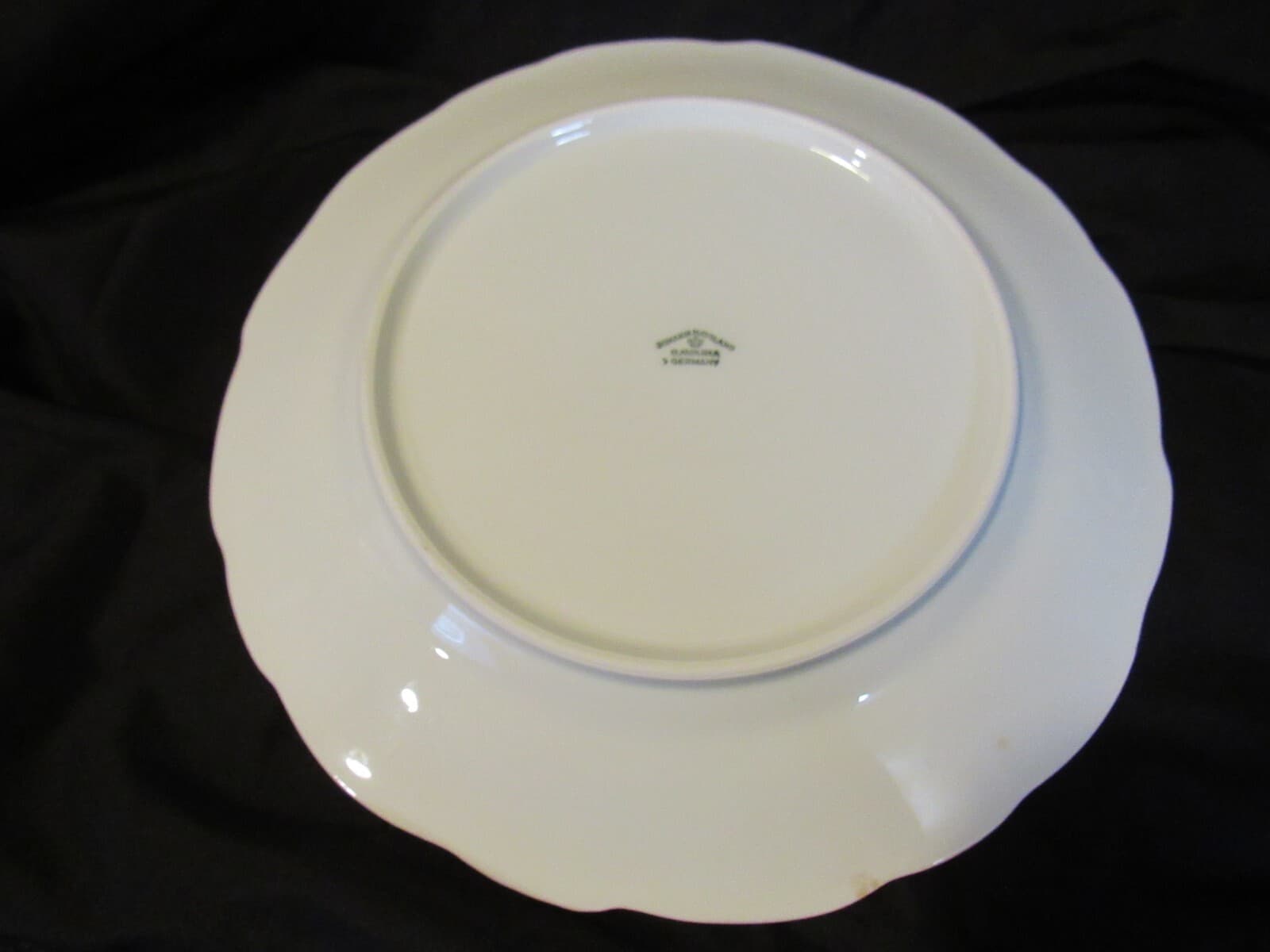(4) 10" Dinner Plate Platinum Baroque J HAVILAND White Gray w Silver Trim G2J - Thumbnail 7