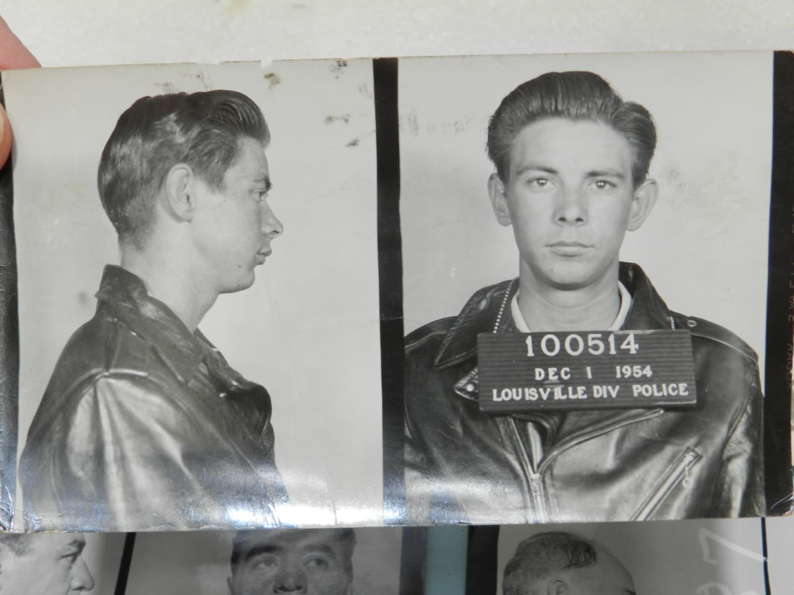 4 - 1950s 1960s B/W Booking Mug Shots Original Louisville KY Police Dept C67JJ - Thumbnail 2