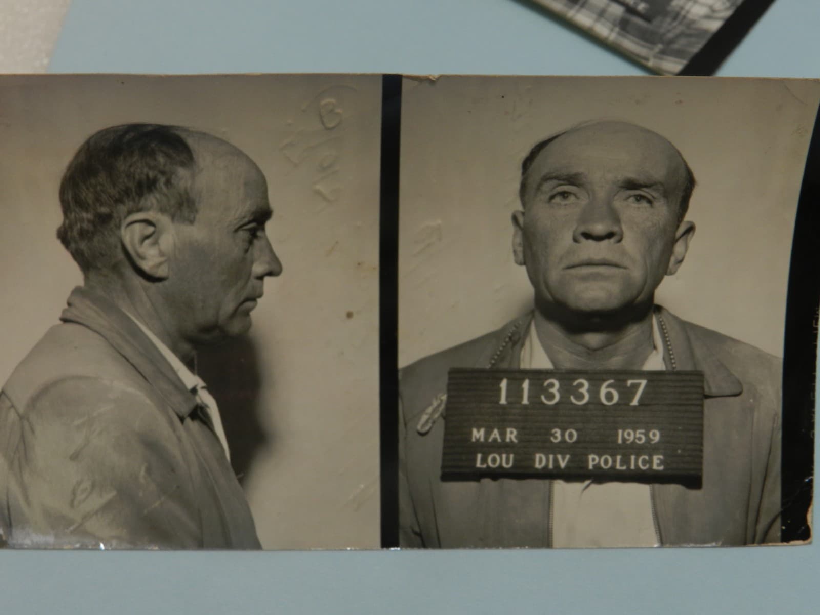 4 - 1950s 1960s B/W Booking Mug Shots Original Louisville KY Police Dept C70JJ - Thumbnail 4