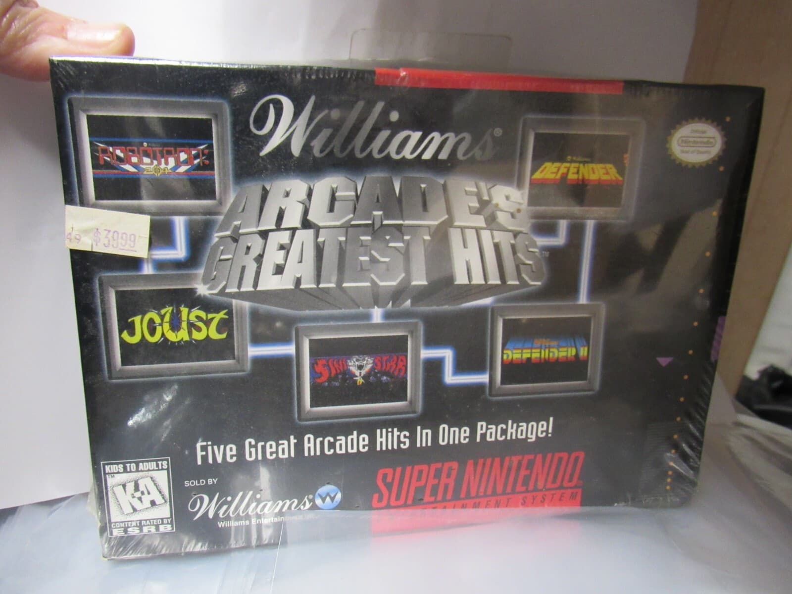 Super Nintendo SNES Williams Arcade's Greatest Hits FACTORY SEALED A88K - Thumbnail 7
