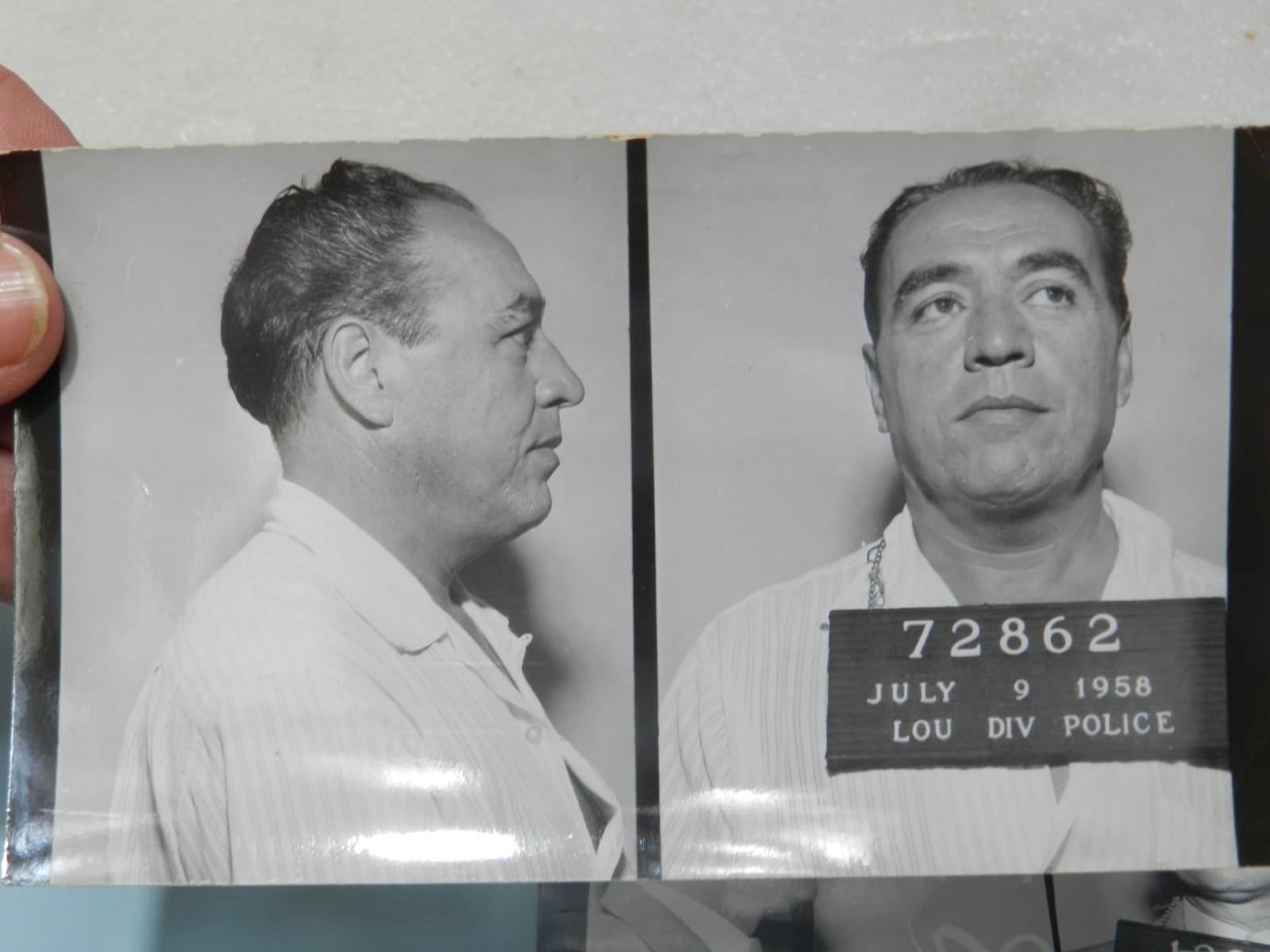 4 - 1950s 1960s B/W Booking Mug Shots Original Louisville KY Police Dept C67JJ - Thumbnail 4