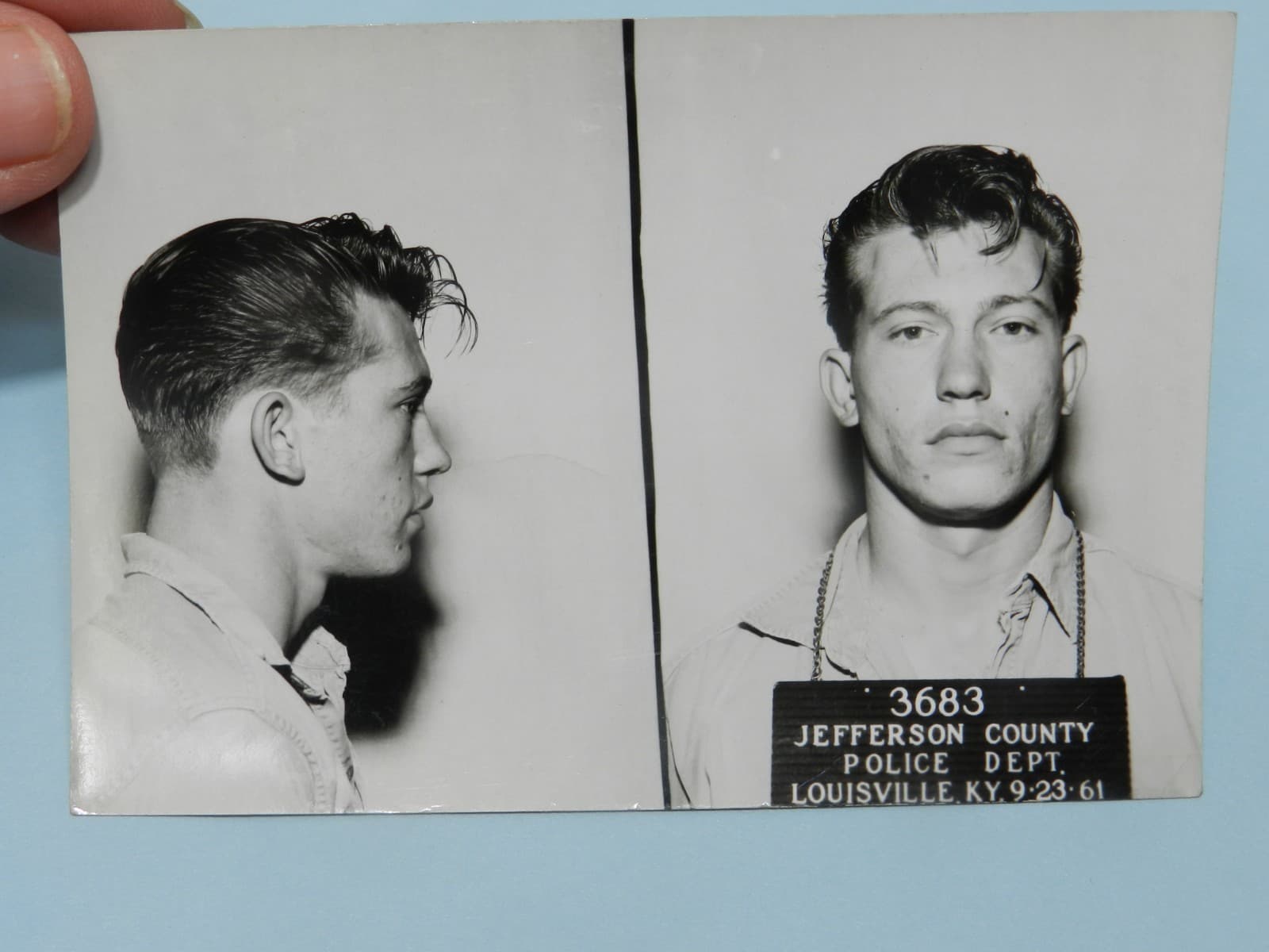 4 - 1950s 1960s B/W Booking Mug Shots Original Louisville KY Police Dept C70JJ - Thumbnail 8