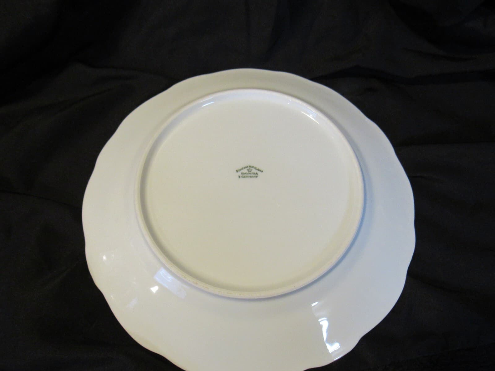 (4) 10" Dinner Plate Platinum Baroque J HAVILAND White Gray w Silver Trim G2J - Thumbnail 6